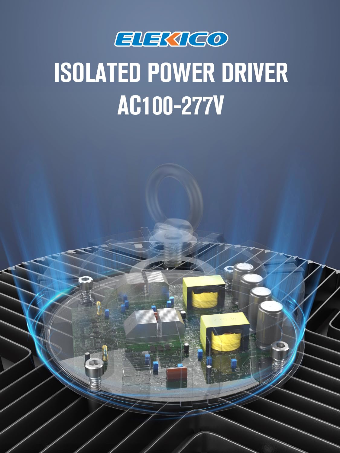 Elekico High Bay Led Shop Light, Upgrade Super Bright 2 Pack 250W Ufo Led High Bay Light, 35000Lm 5000K Commercial Lighting Garage Lights For Factory Workshop Warehouse Garage Barn