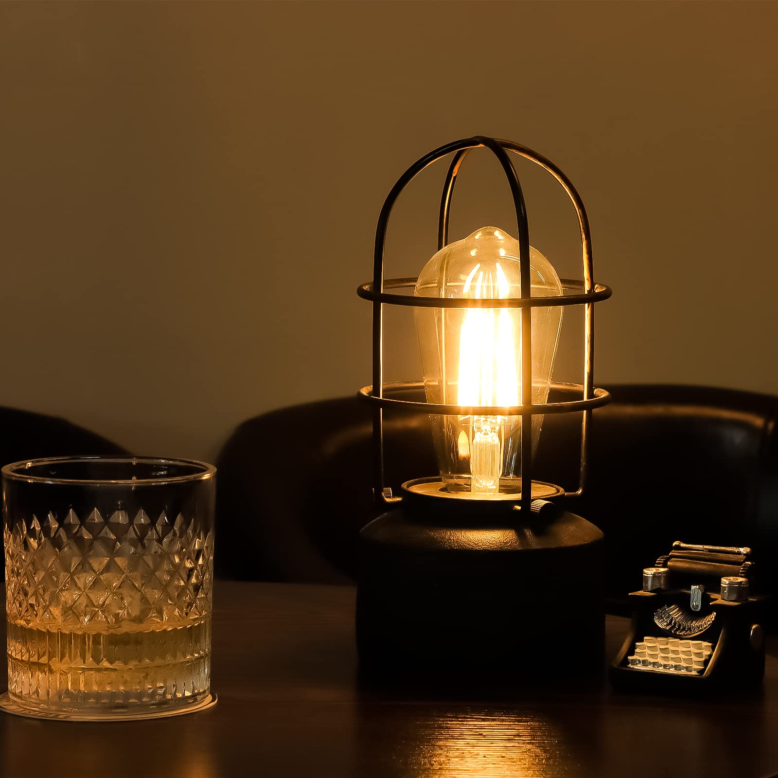 Haian ?????????? ?????????? ???????? ?????????? ???????? for Small Spaces - 3 Way Dimmable Industrial Bedside Lamp - Steampunk A