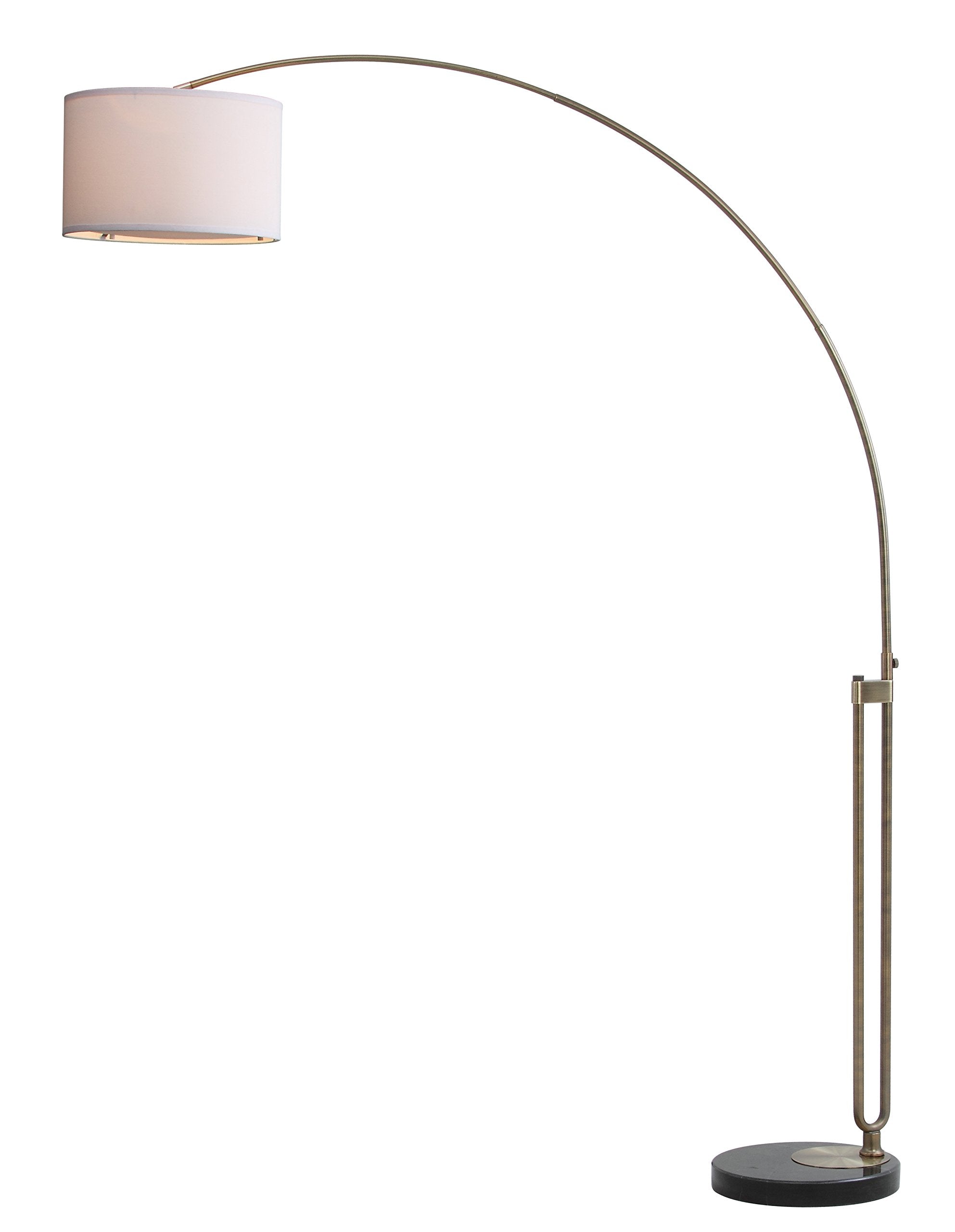 SAFAVIEH Lighting Collection Polaris Contemporary Modern Farmhouse Antique Brass/ Black 84-inch Living Room Bedroom Home Office 
