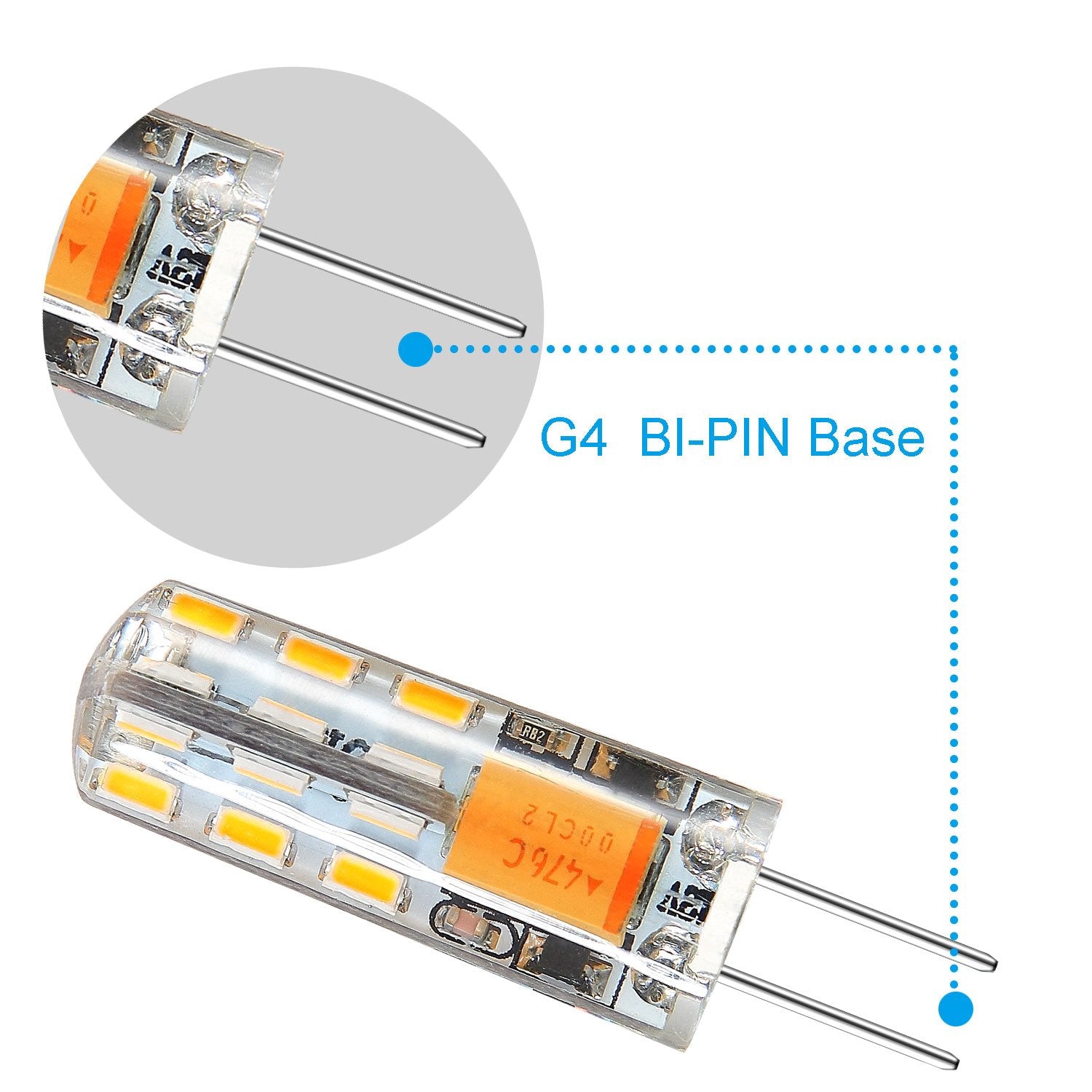 RA RAYHOO G4 LED Bulbs 1.5W AC/DC 12V 10pcs Warm White 3000K Halogen Replacement