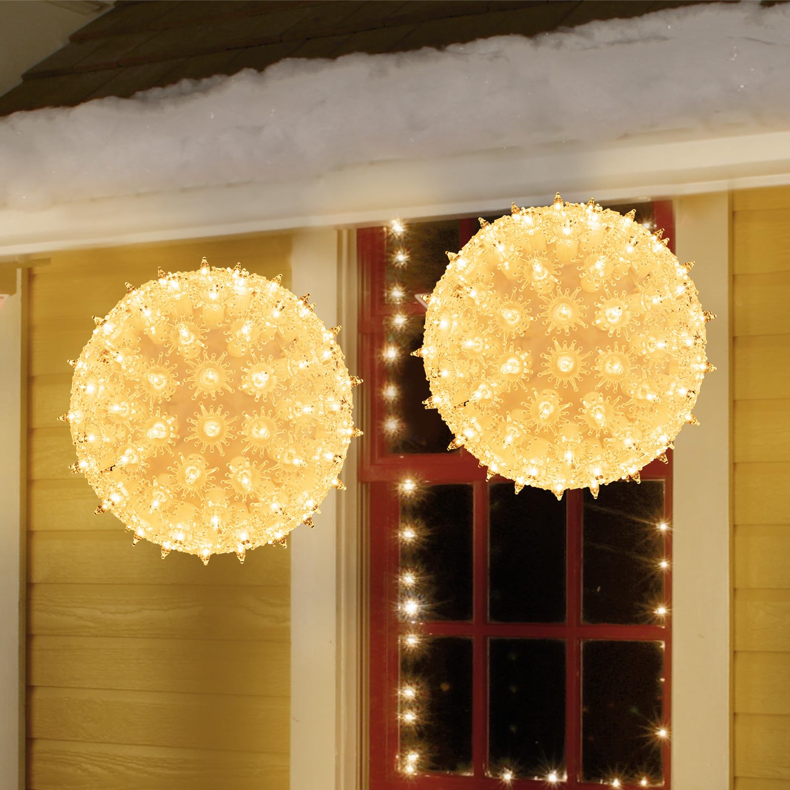 Brightown 6    Christmas Lights Ball Outdoor Sphere Lights 100 Replaceable Led Bulbs Plug In For Xmas Indoor Party Wedding Home