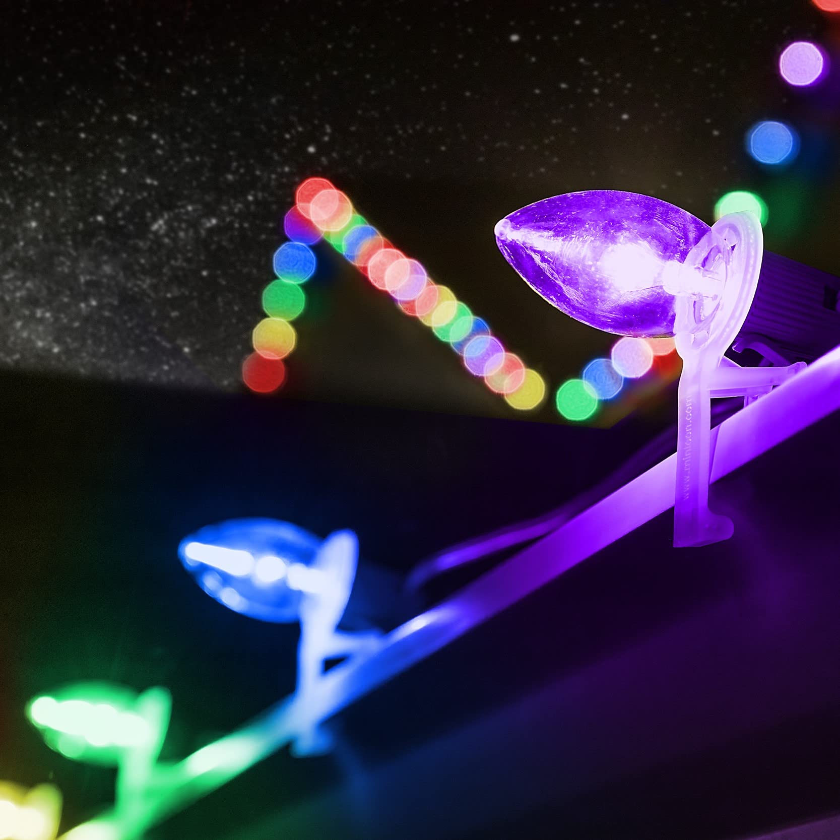 Set Of 500 Holiday Lighting Outlet C9 Led Christmas Lights | Multi-Colored C9 Led Filament Lights | Red, Green, Blue, Yellow, &