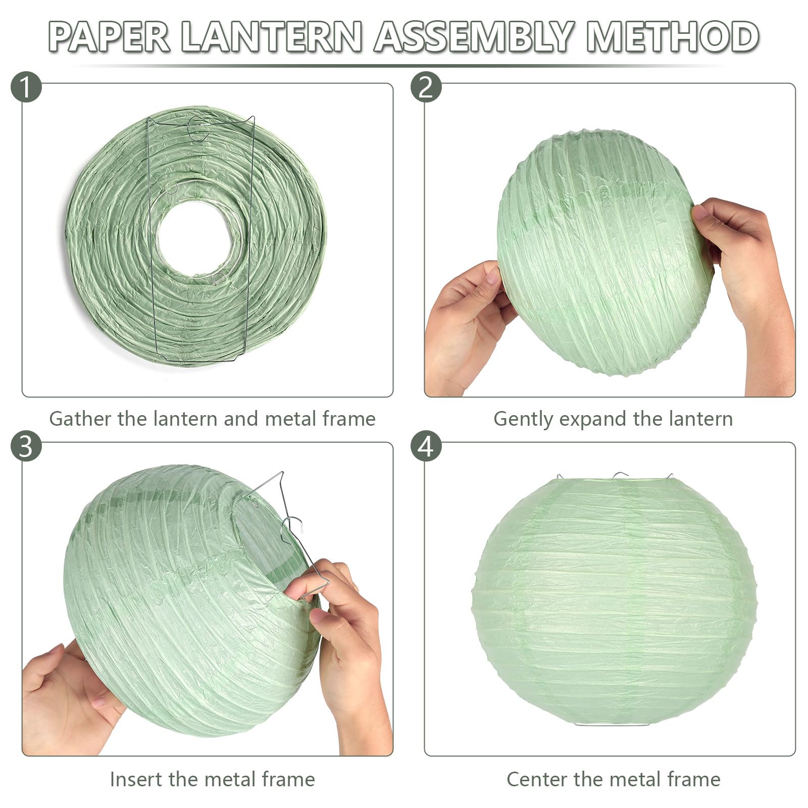 Bluaqua Paper Lanterns Party Decorations: Paper Lantern For Rustic Party Bridal Shower Wedding Sage Green Birthday Party Home De