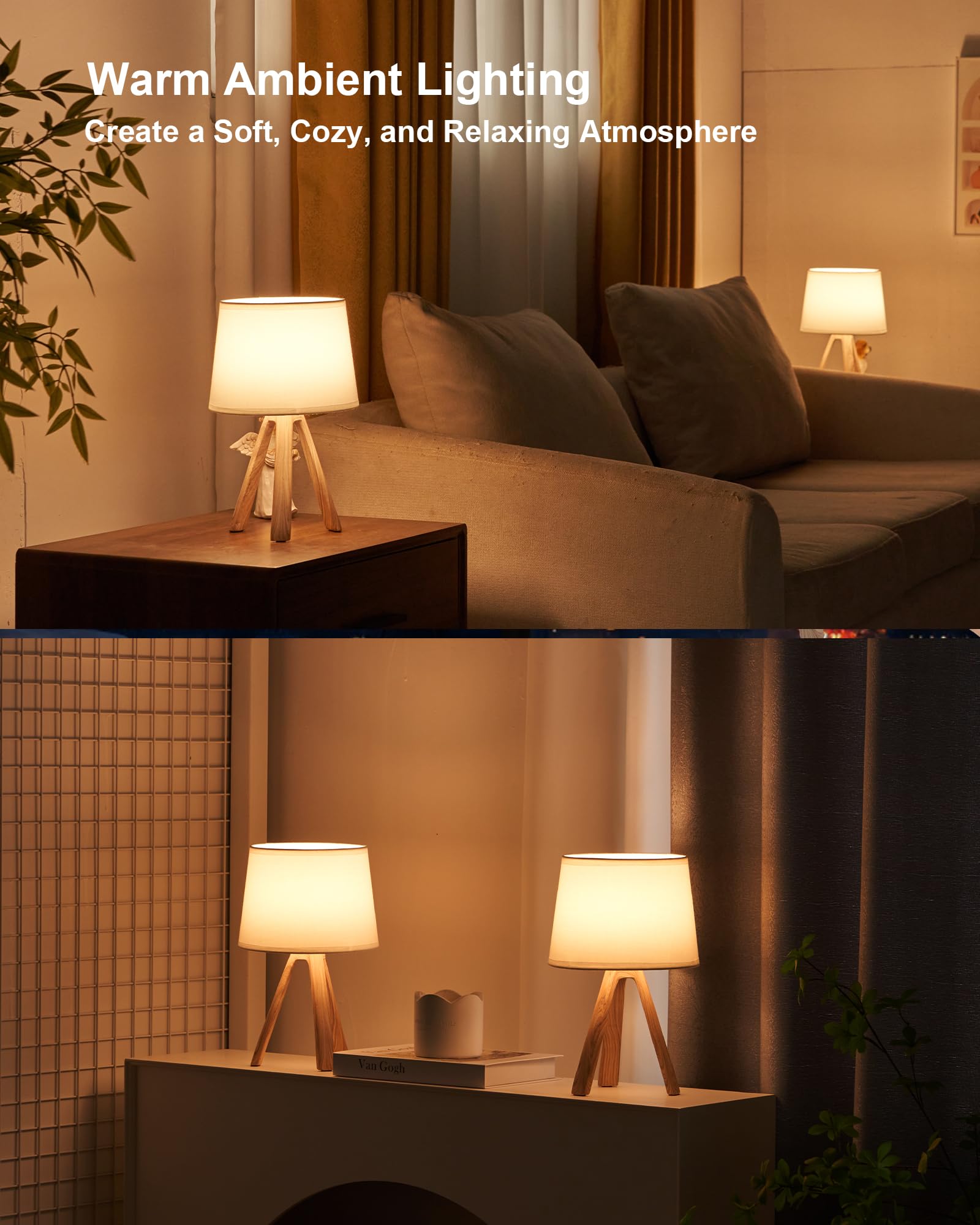 UMEXUS Cordless Table Lamp with Timer & Dimmer, Small White Fabric Shade, Rechargeable Battery, Remote Control, Model 90013