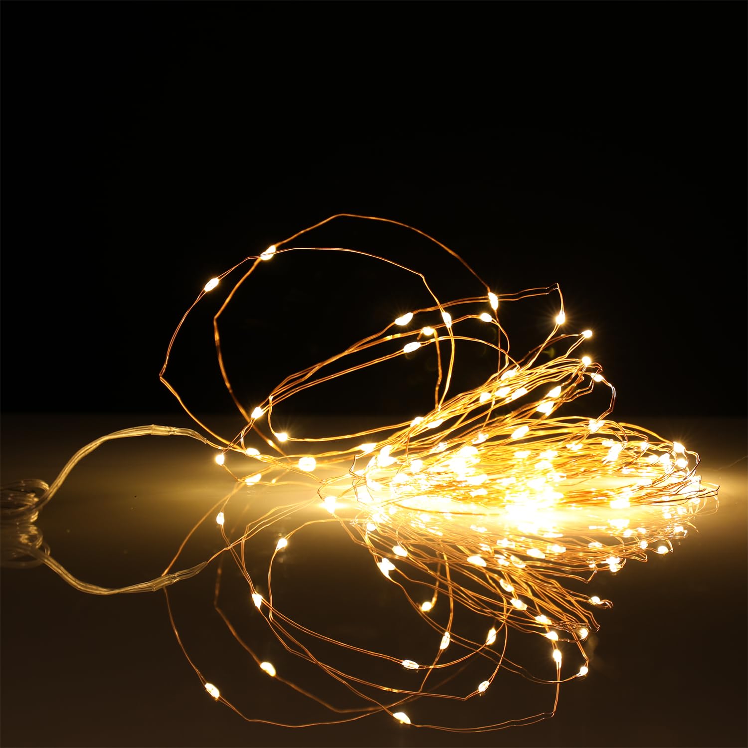 Beingreat 33ft USB Fairy Lights, 100 Mini LED Copper String Lights, Warm White, 8 Modes, 2 Pack for Bedroom, Wedding, Christmas, DIY Crafting