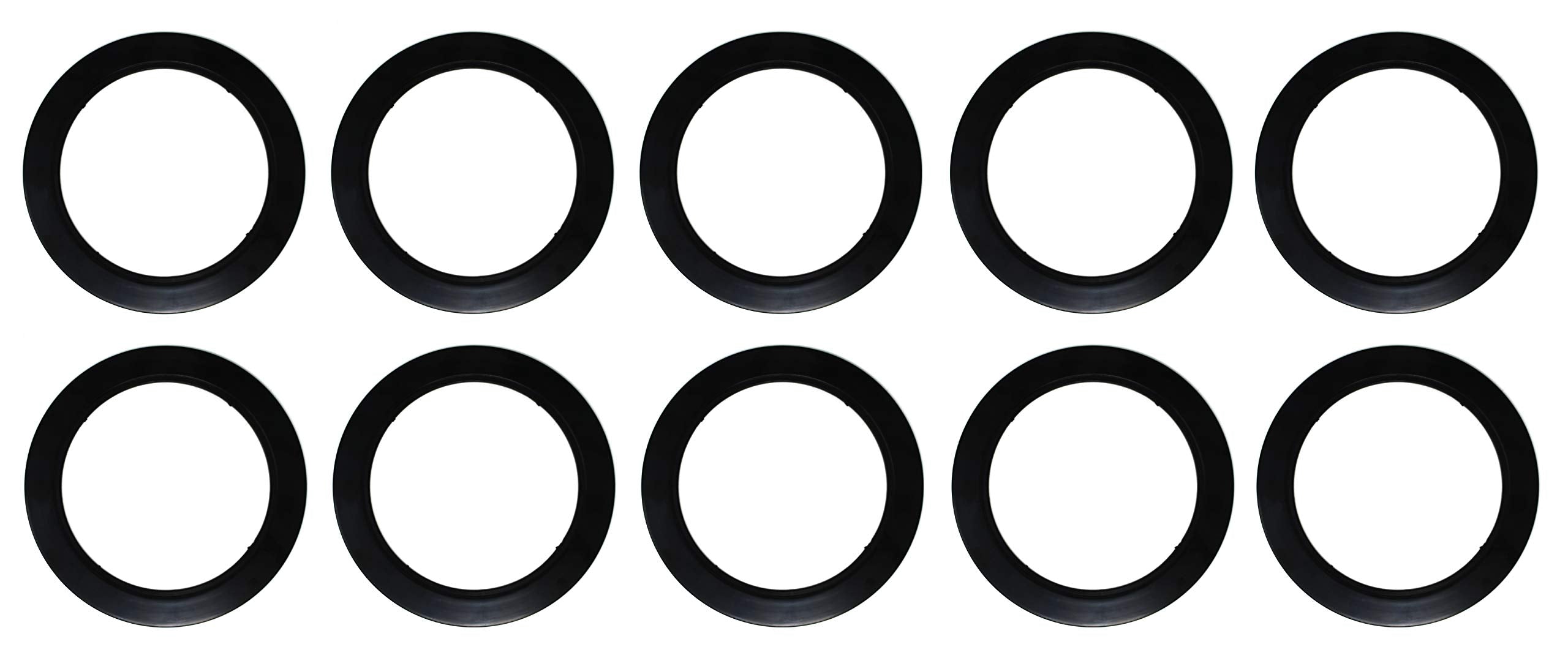 Trim Ring For 6" Recessed Light Can Fixtures (10, Black)