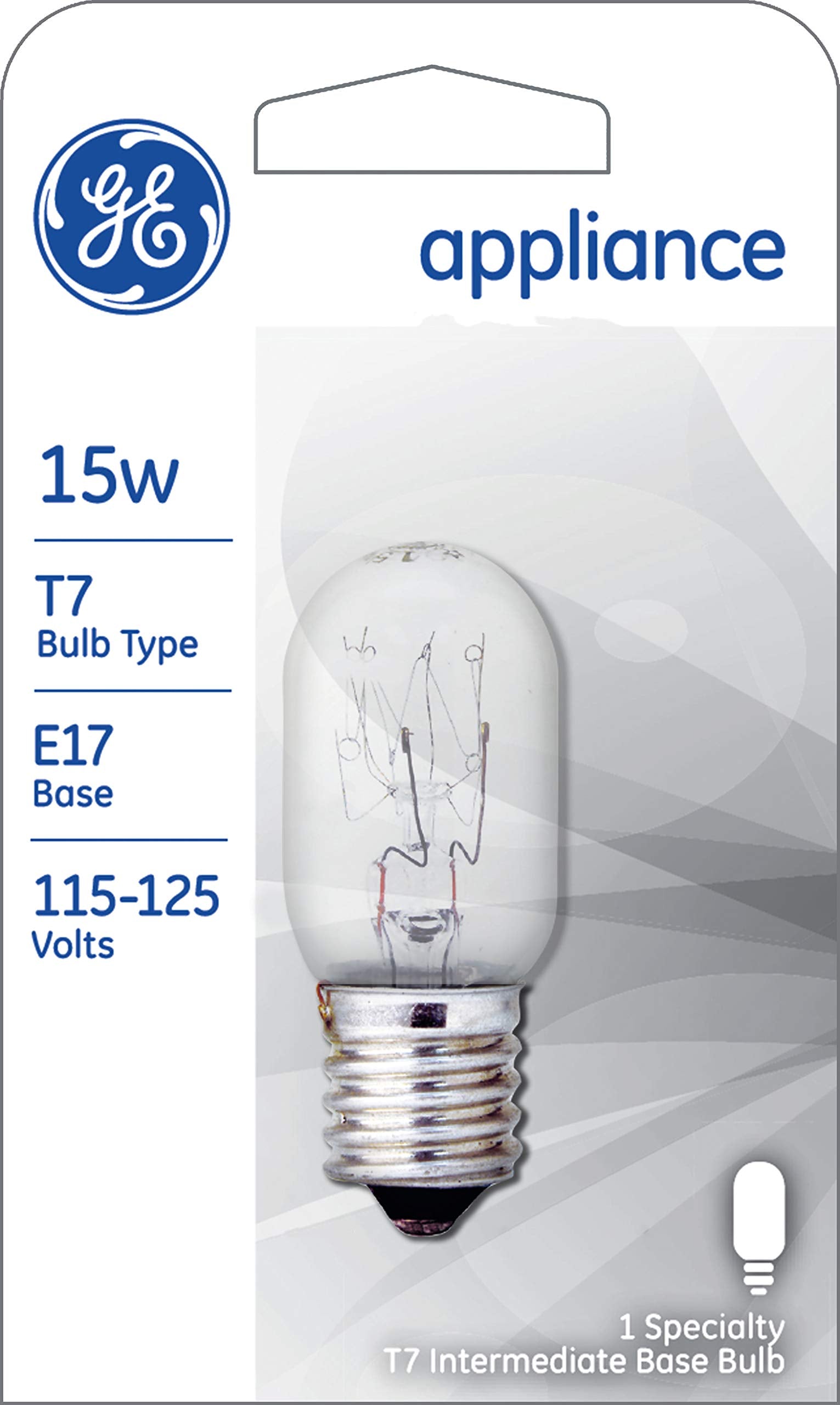 Ge Lighting 35153 15-Watt Appliance Intermediate Base T7 1Cd Light Bulb, 1 Count (Pack Of 1), White