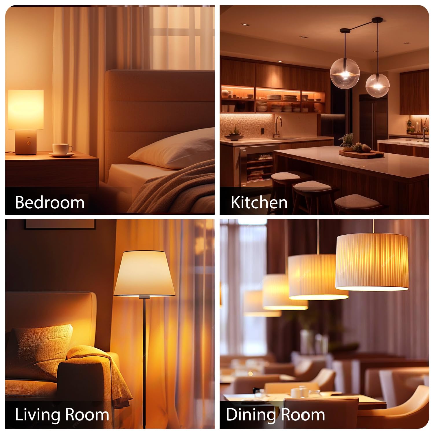 dalattin A19 LED Light Bulbs 9W, 800 LM, Non-Dimmable, Soft White 2700K, 10 Counts, UL Listed
