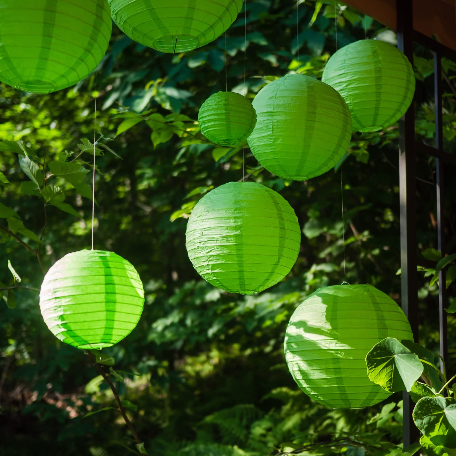 Avoseta Green Paper Lanterns - 25 Piece Set for Parties, Weddings, and Events - B09WM3HFS8