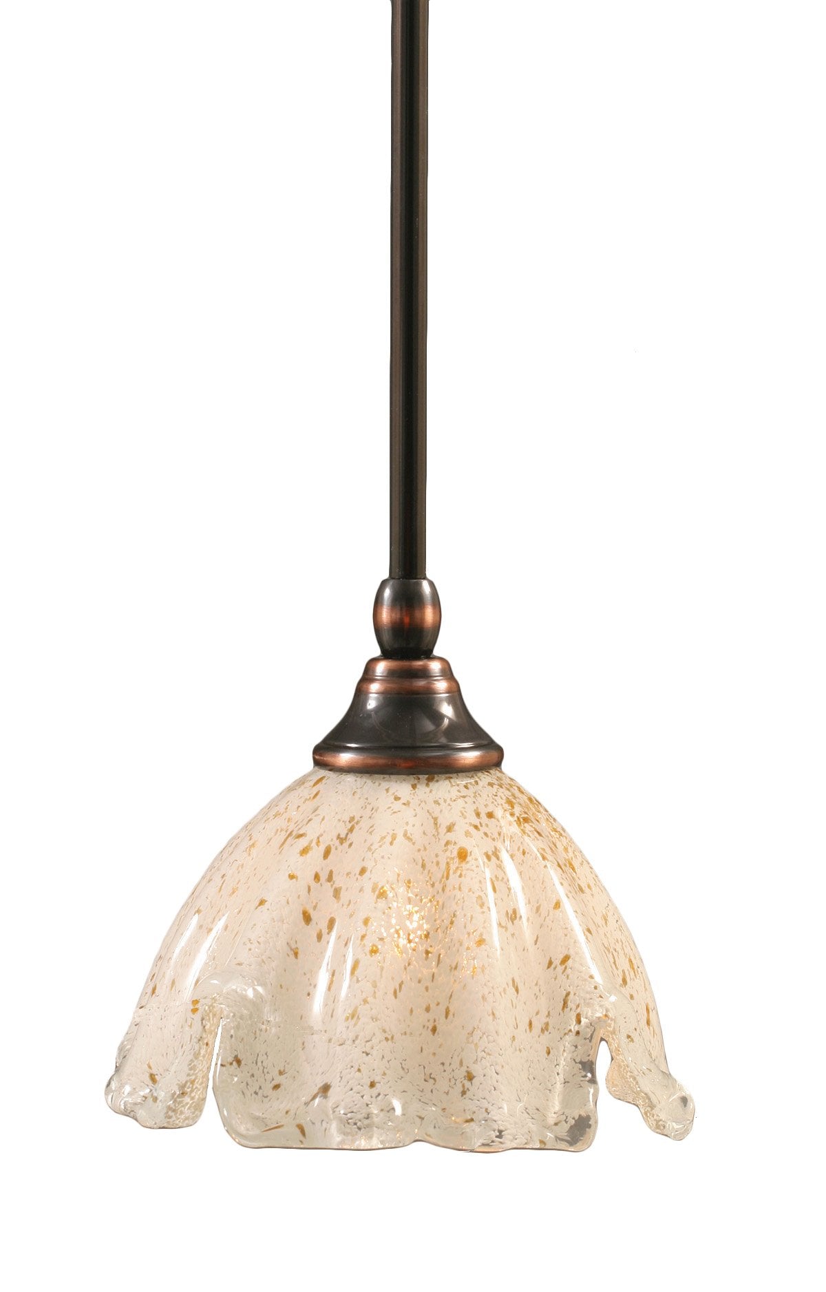 Toltec Lighting 1 Light Mini Pendant In Black Copper (23-Bc-755)