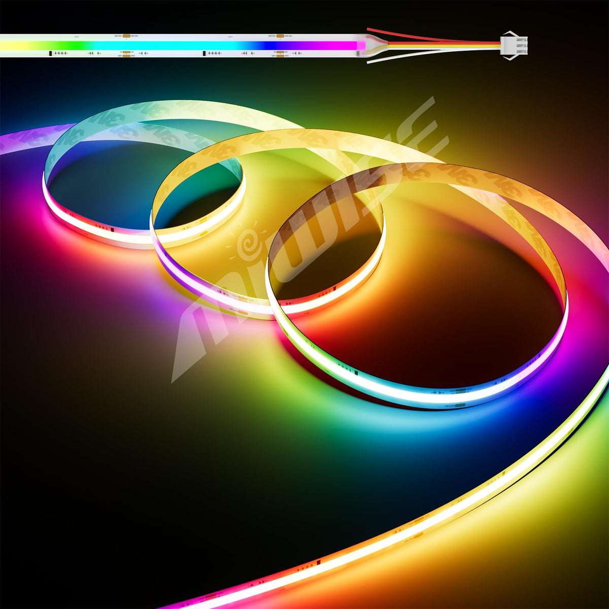 Rgb Smart Ic Cob Led Strip Light,20Ft Color Chasing Flexible Dc24V Led Tape Light,Ws2811 Addressable Rgb Ribbon,For Party/Home/O