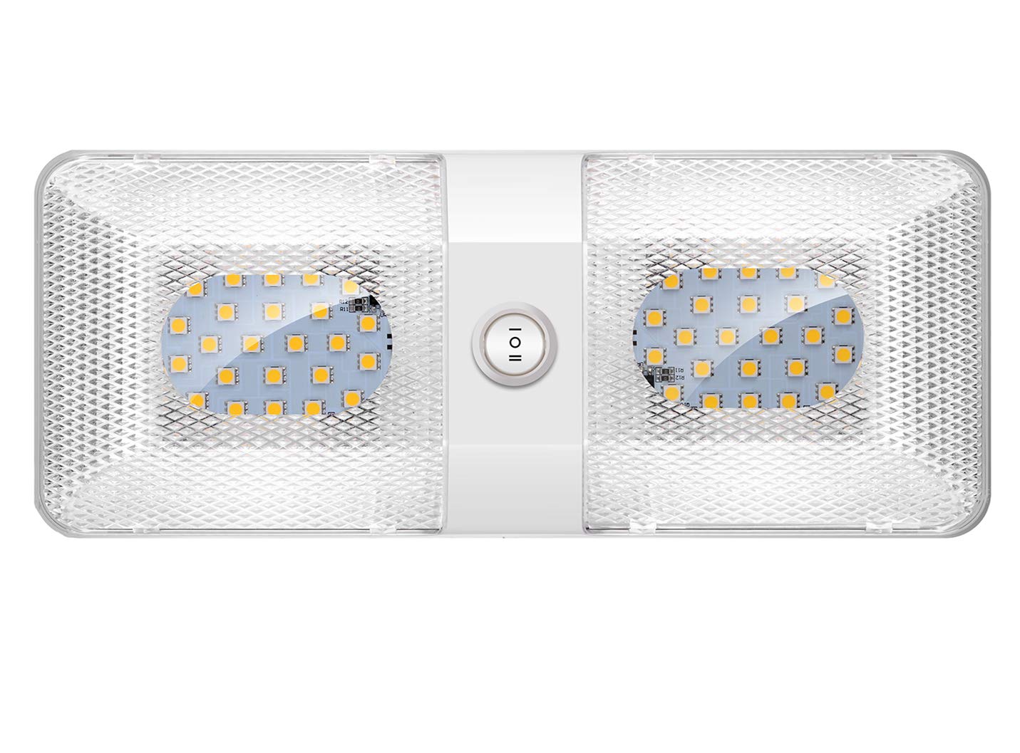 BlueFire LED RV Ceiling Dome Light - Super Bright, ON/OFF Switch, 12V, White, 1 Pack, Model 13