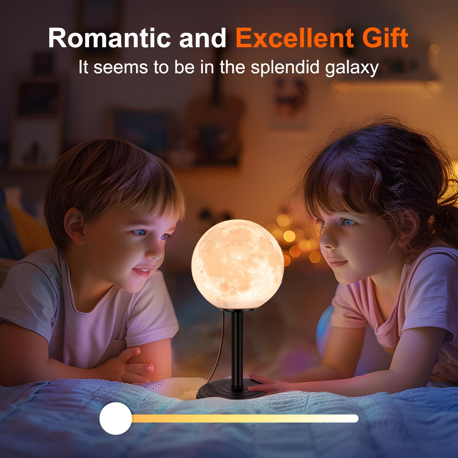 Jimimoro Moon Lamp Led Night Light - Dimmable Bedside Lamps Small Modern Bedroom Lamp Led Desk Light With 25 Lighting Modes 3D P
