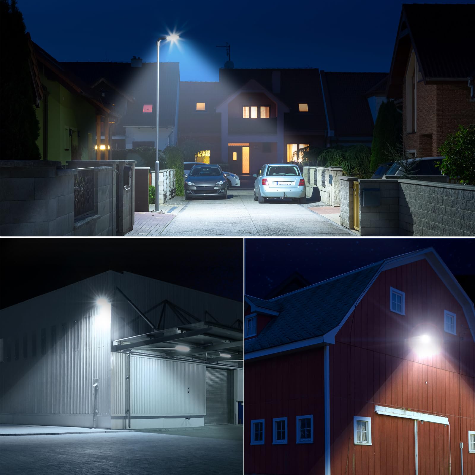 Olafus 170W LED Barn Light, Dusk to Dawn Outdoor Fixture, 22000LM, IP65 Waterproof, Black, Model JD170A