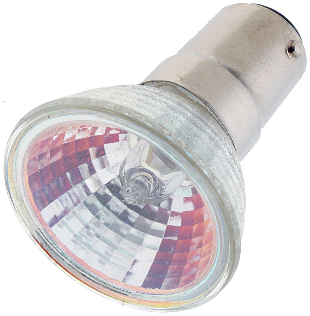 Satco S1953 35 Watt Mr11 Halogen Dc Bayonet Base 12 Volt Clear Nfl 24 Beam Pattern No Harmful Ultraviolet Rays Light Bulb, With 