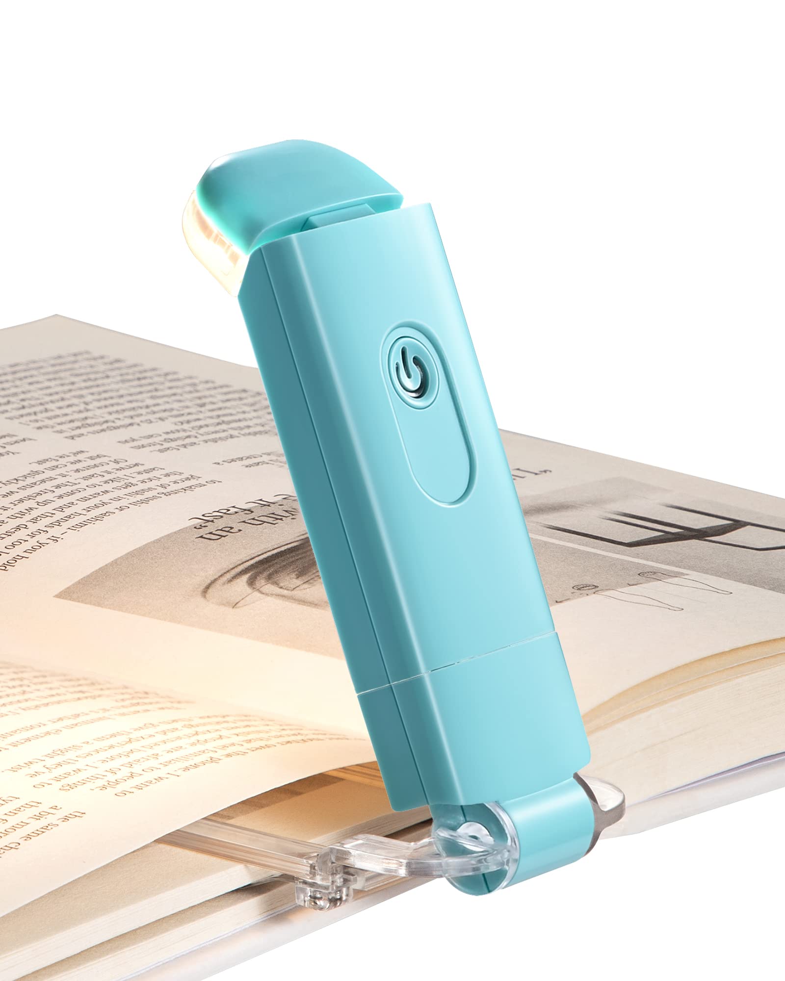 DEWENWILS Book Reading Light with Clip, USB rechargeble Booklight for Reading in Bed, Clip on Book Lamp, Brightness Adjustable, 