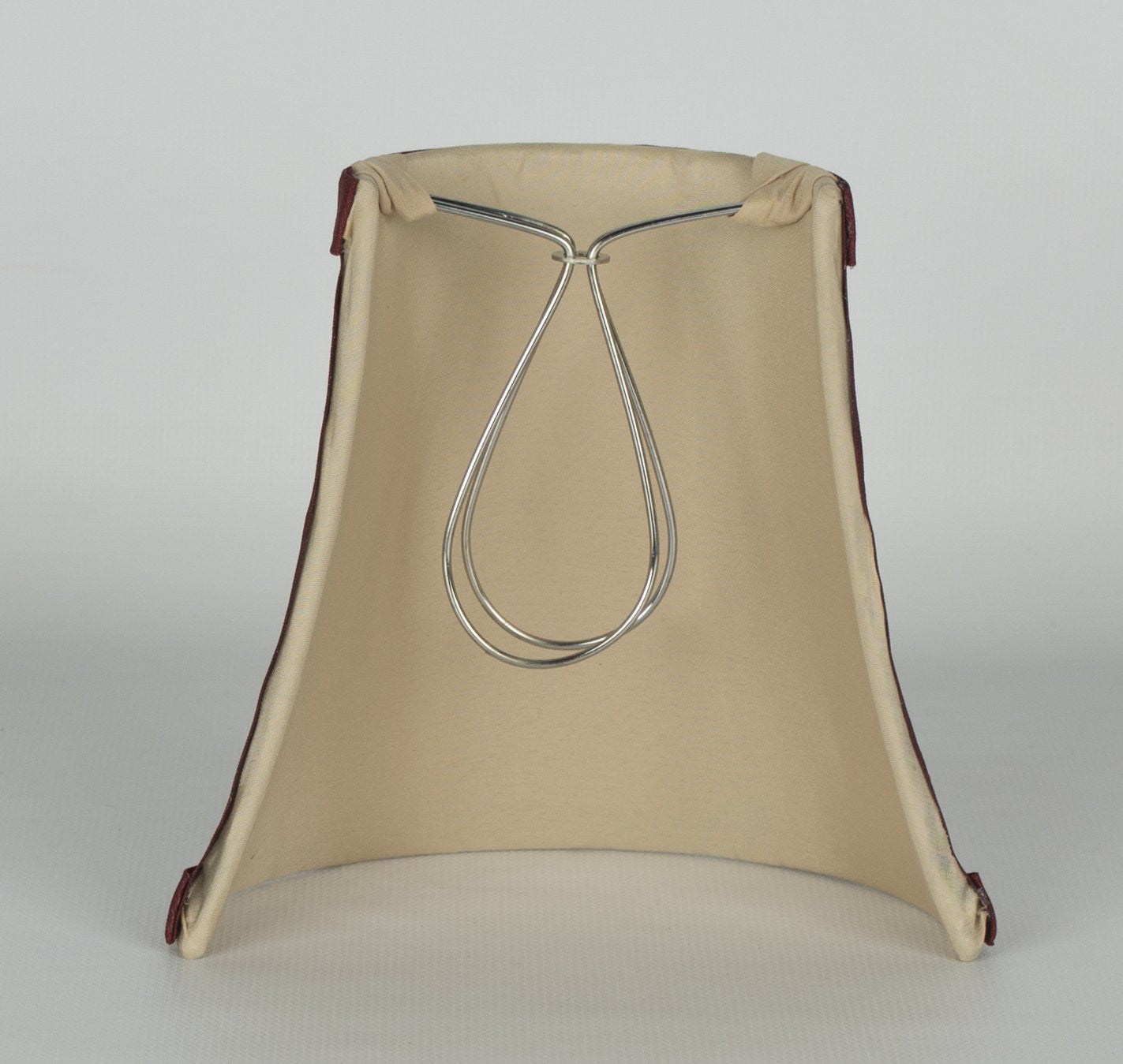 Urbanest 3X5X5'' Clip-On Wall Sconce Half Shade, Burgundy