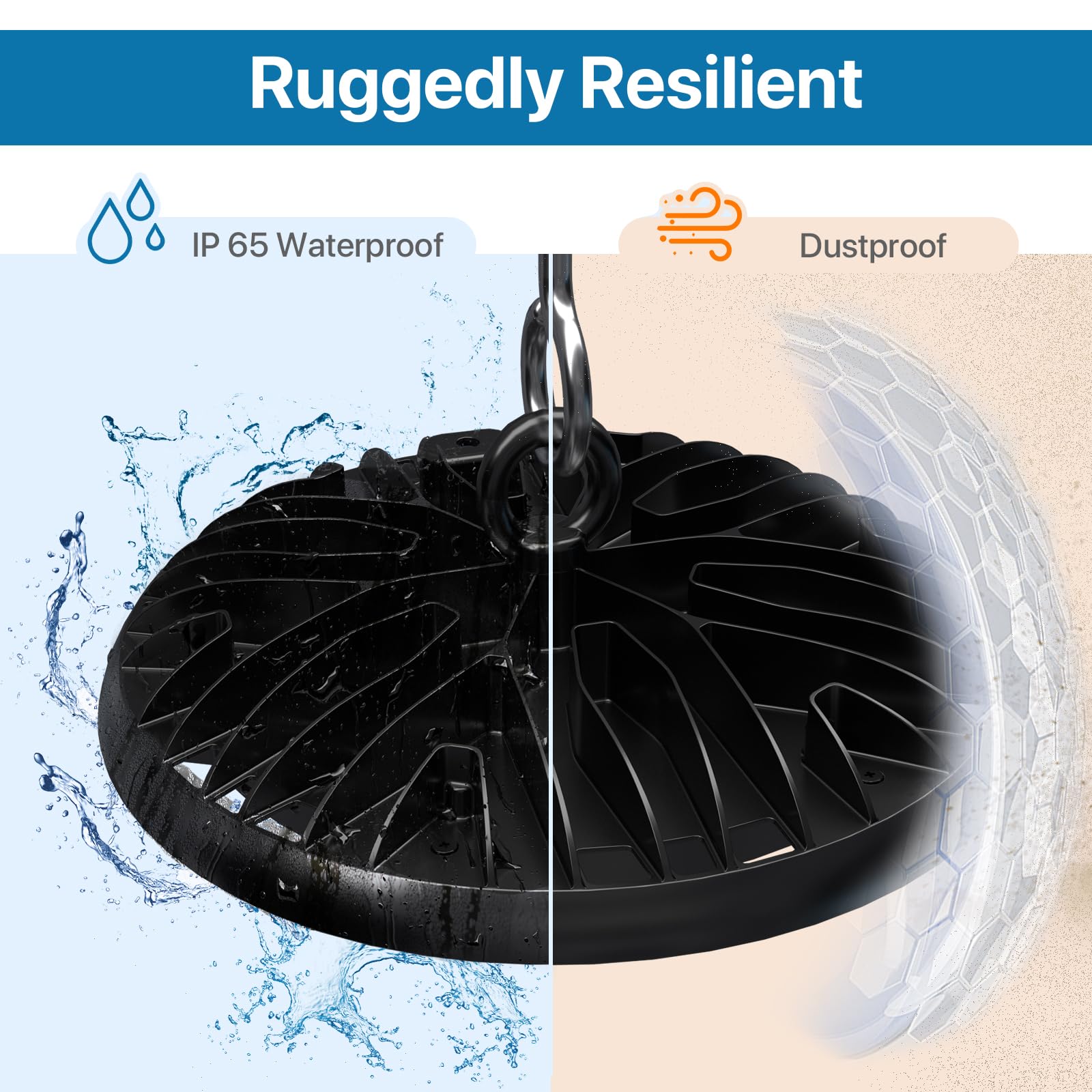 Hyperlite Led High Bay Lights: 150W High Bay Led Shop Lights 18000Lm 5000K Ip65 120V Ufo Led High Bay Light With 6Ft Power Cord