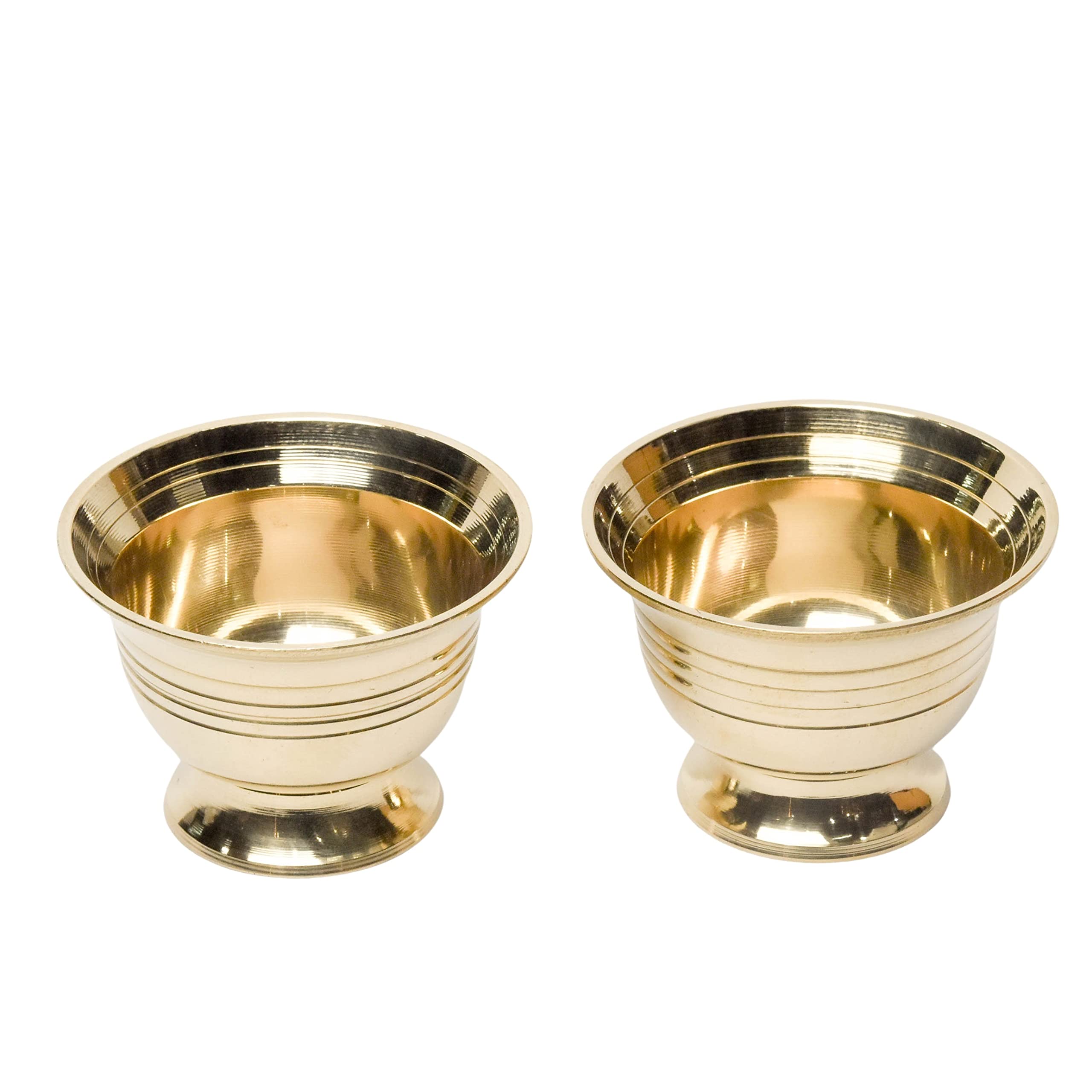 Bhimonee Decor Pure Brass Padam Pyalla, Deep, Deepak, Diya for Pooja Purposes, 1.8 Inches, 130gm