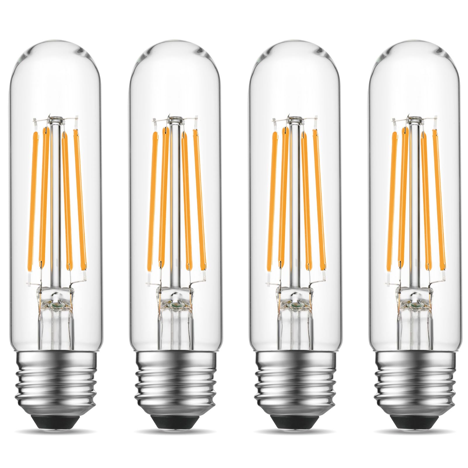 Gozelux Dimmable E26 Edison Bulb, Ac120V Warm White 2700K Light Bulbs, 6W Equal 60 Watt 750Lm Tubular T10 Led For Rustic Pendant