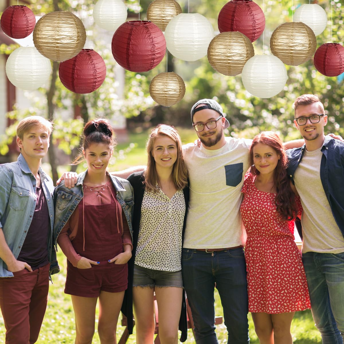 Zilue Paper Lanterns Party Decorations, Round Hanging Paper Lanterns Decorations For Graduation Bachelorette Wedding Birthday Pa