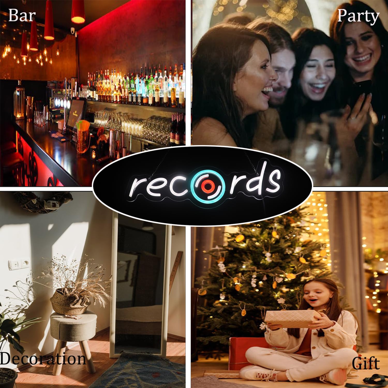 Records Led Sign  Recorder Neon Light  Disc Player Neon Sign  Recording Led Light  Music Show Studio Room Wall Decor  Vinyl Disc Neon Light Bedroom Game Room Wall Art Christmas Birthday Gift