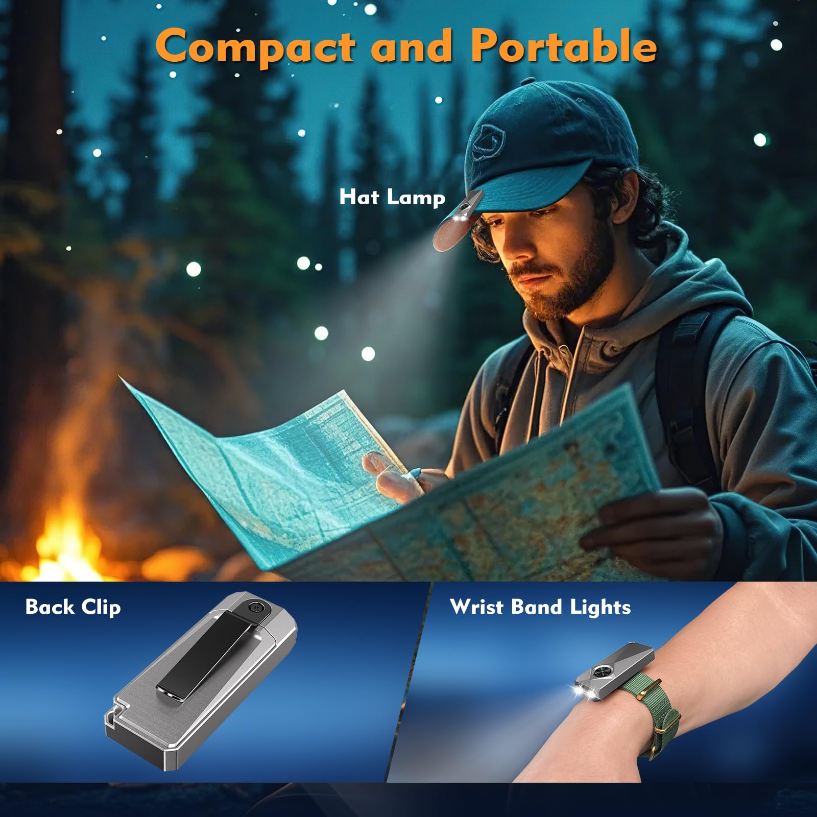 VTIGER K1 Mini Keychain Flashlight, 800 Lumens, USB Rechargeable, Gray, Compact LED Light for Everyday Carry and Camping