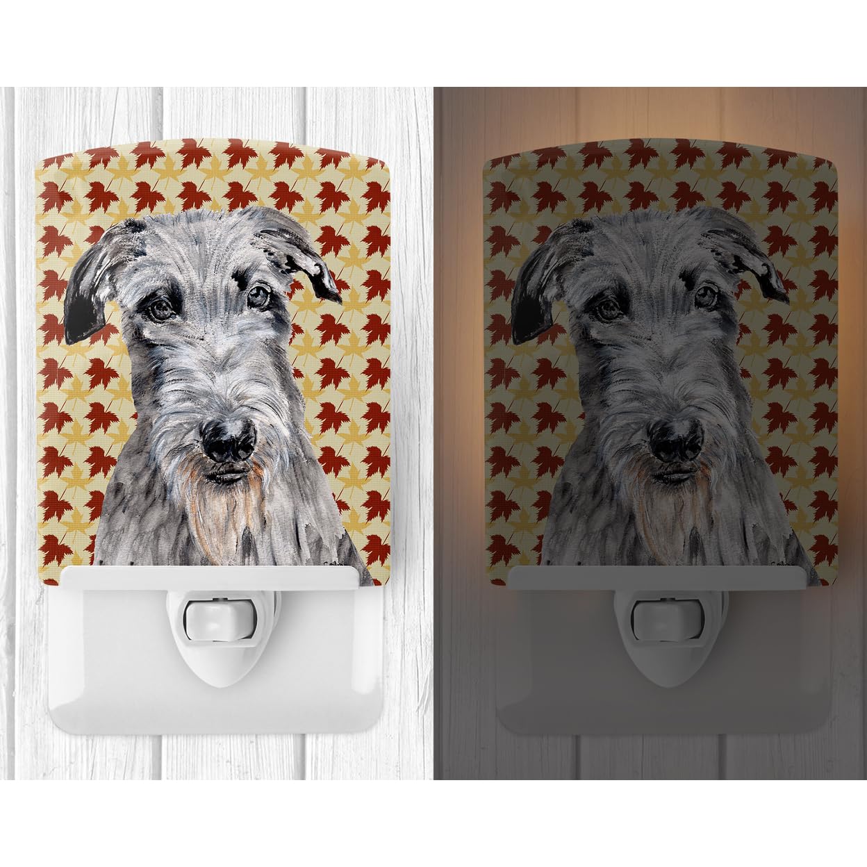 Carolines Treasures Ceramic Night Light, Scottish Deerhound Design, UL-Certified, 6x4x3in, Multicolor, Model SC9682CNL