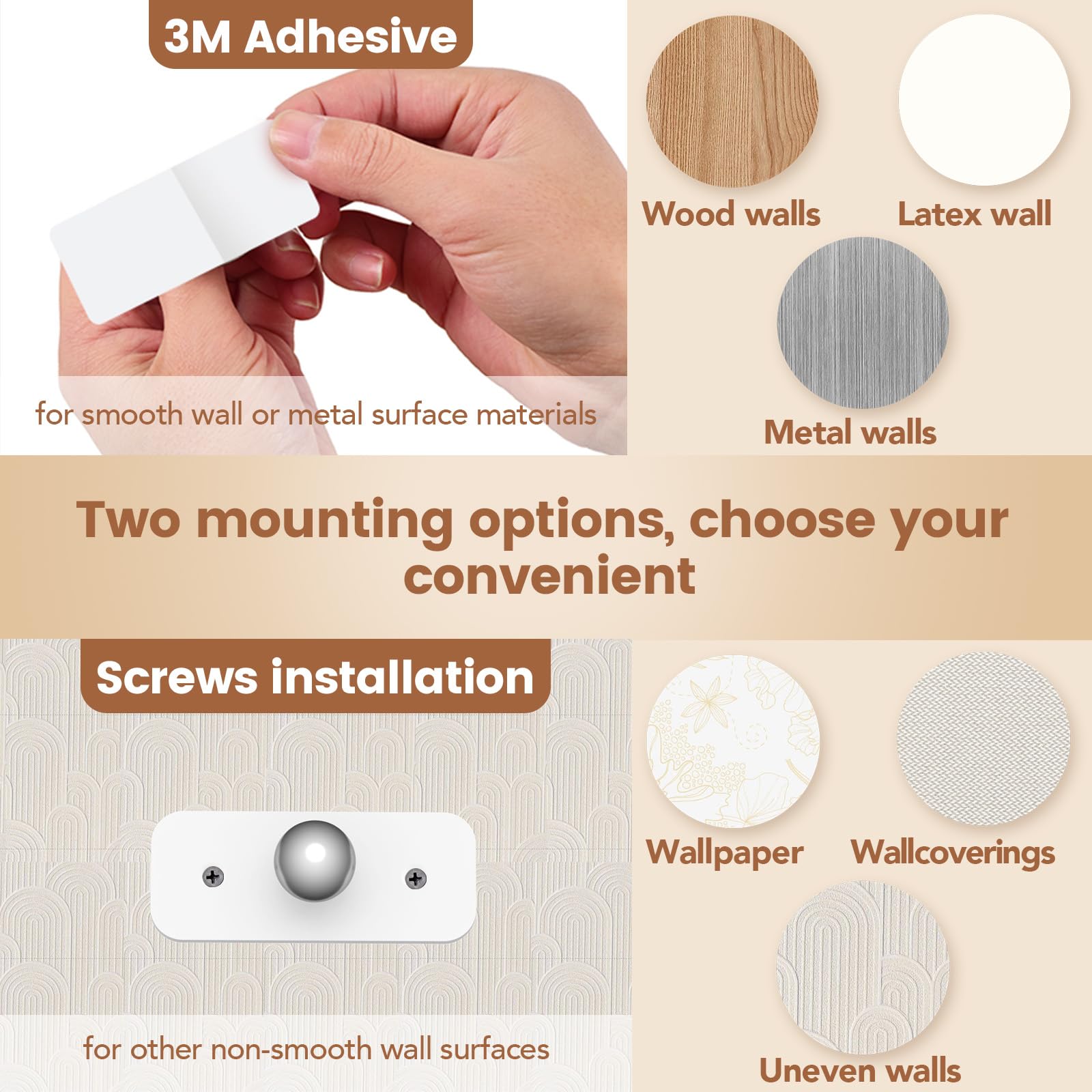 Autoeuropa Battery Operated Wall Sconces, Wireless Rechargeable Led Lights, 3 Color Temperatures & Brightness, 360 Rotatable Mag