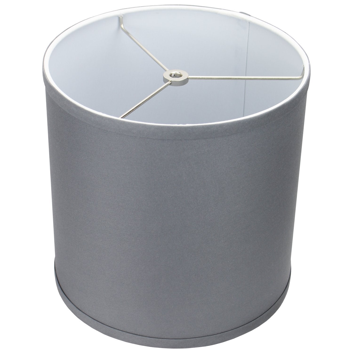 FenchelShades.com 10'' Top Diameter x 10'' Bottom Diameter 10'' Height Fabric Drum Lampshade Spider Attachment (Linen Graphite)