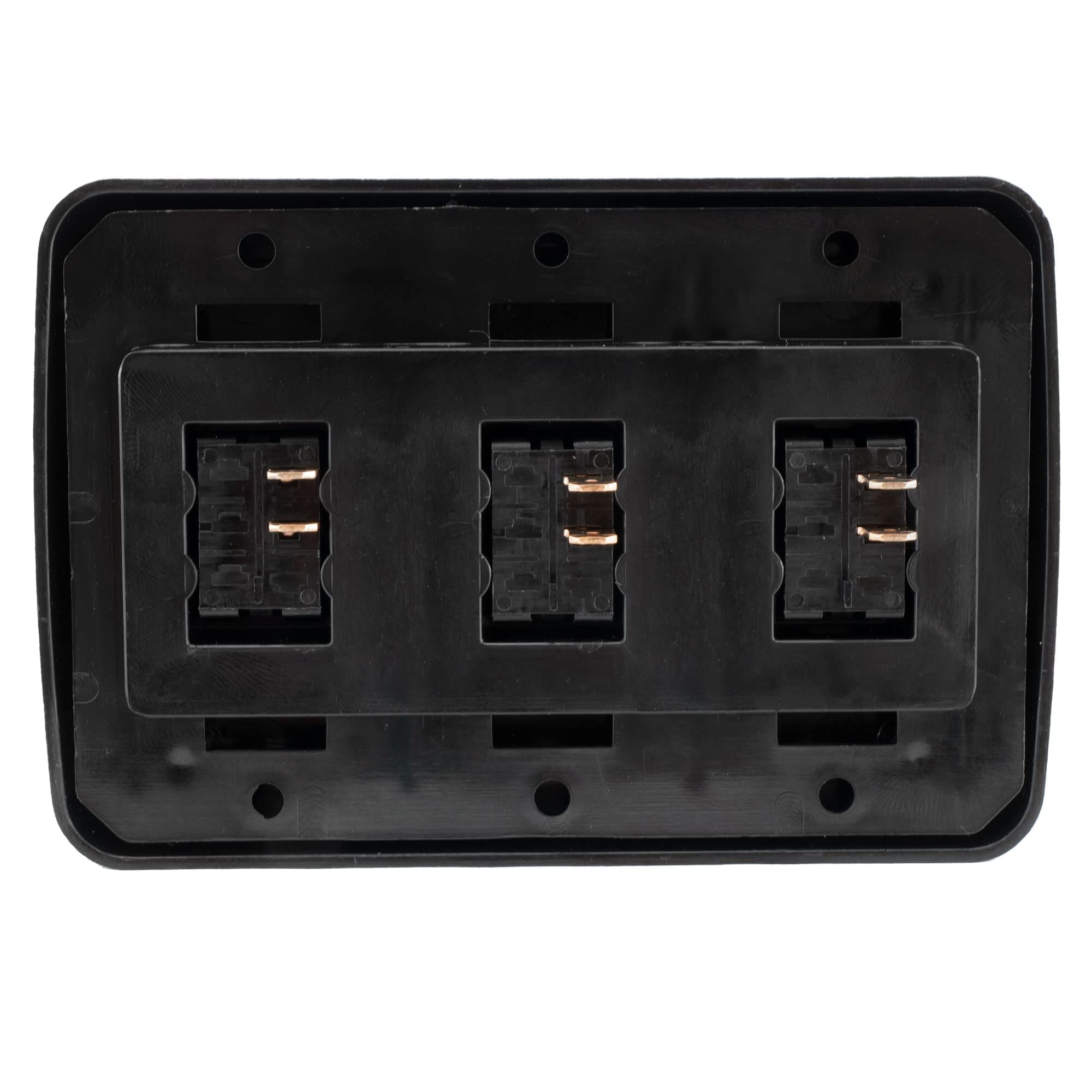 American Technology Components Triple Spst On-Off Switch With Bezel, 12-Volt, For Rv, Trailer, Camper (Black)