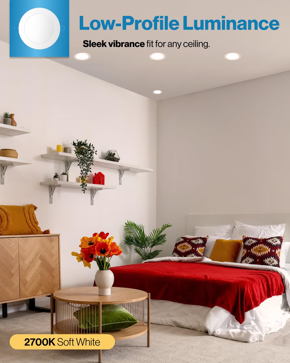 Sunco 48 Pack Recessed Lighting 6 Inch Led, Canless Ceiling Lights Slim With Junction Box, 850 Lm, 14W (100W Equivalent), 2700K