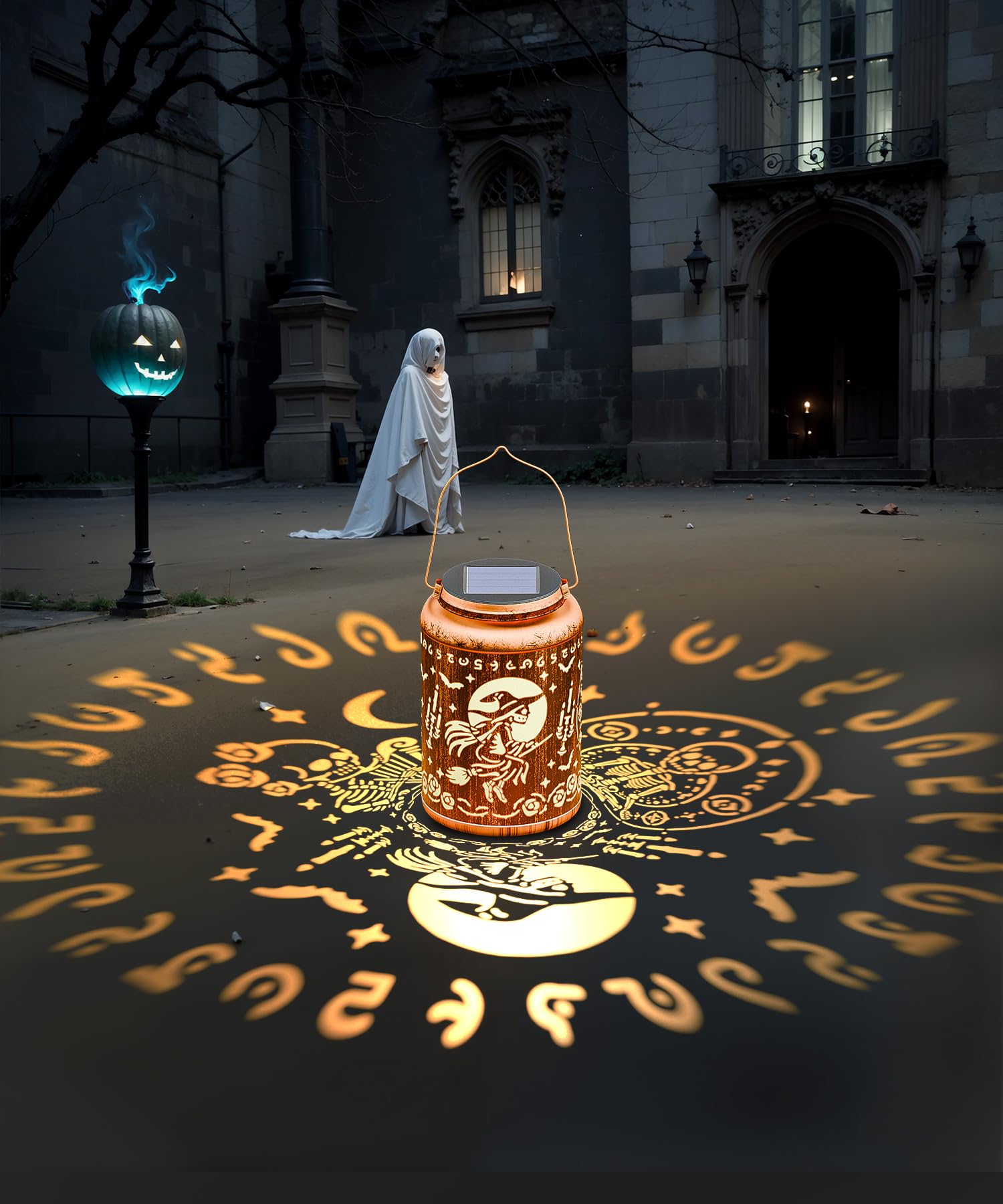 Christmas Stocking Stuffers For Women Solar Lanterns Halloween Decorations Outdoor Witchy Gifts Spooky Skull Gifts For Women Gothic Decor For Garden Yard Patio