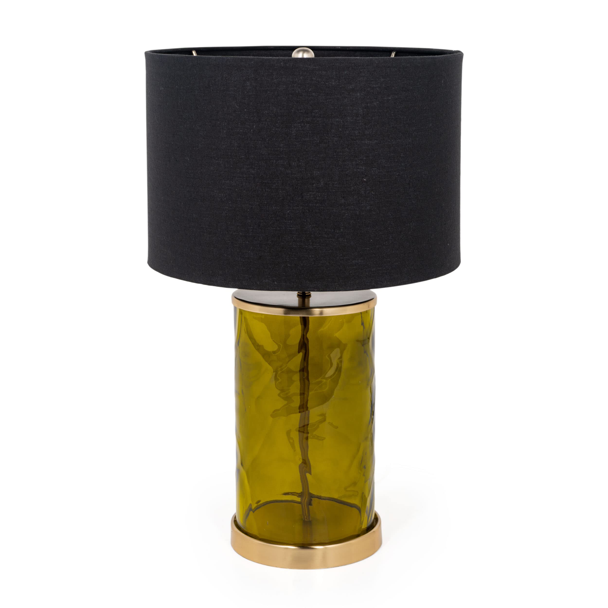Gild Design House Klara 22&quot; Glass Table Lamp - Green, Gold & Black Accent Lighting