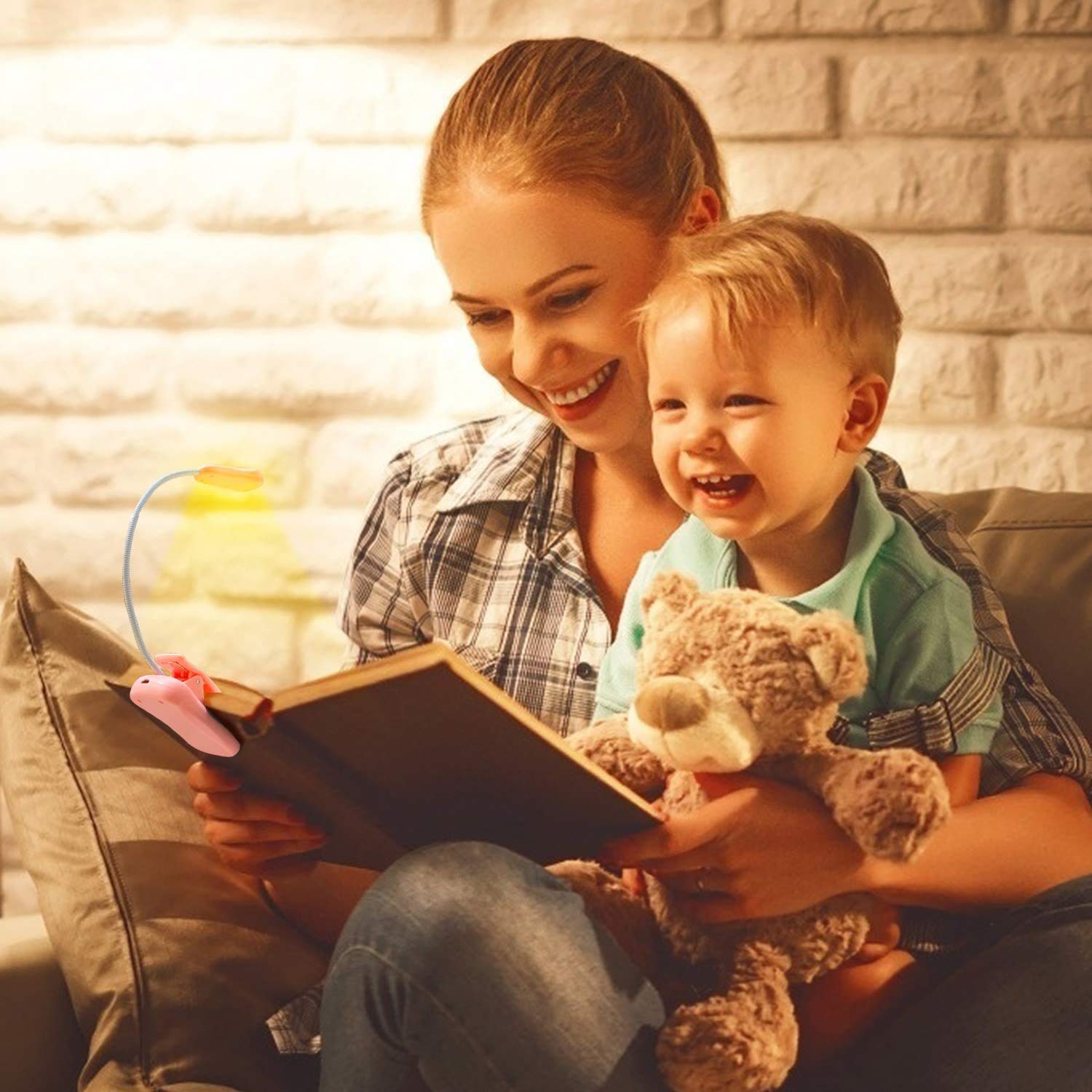 Vekkia Rechargeable-Book-Light-For-Reading-In-Bed, 3000K Warm 6 Led 3 Brightness Lamp
