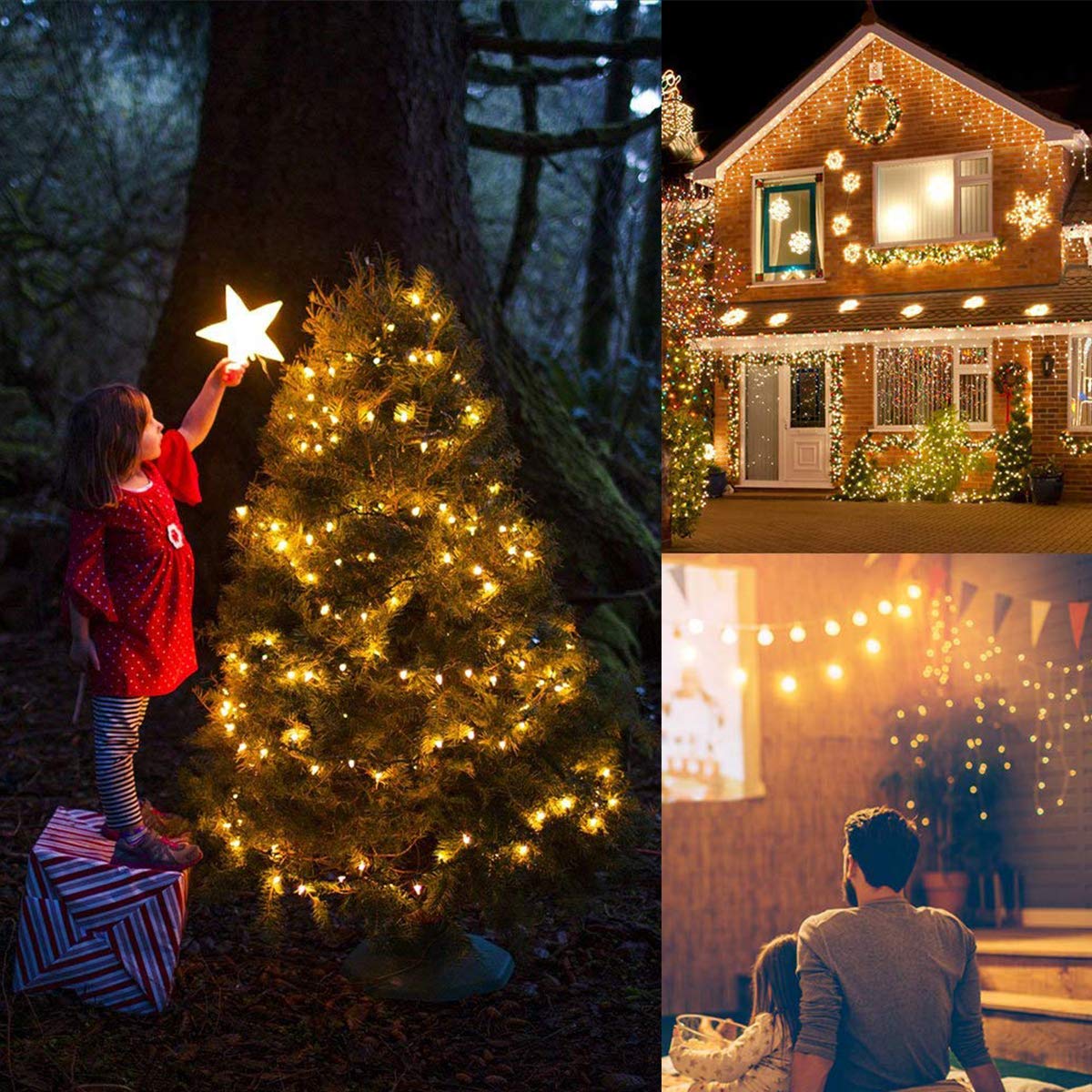 Zaffaella Battery Operated Christmas Lights, 2 Pack 17ft 50 LED Mini String Lights with 8 Modes Auto-Timer, Waterproof Tree Ligh