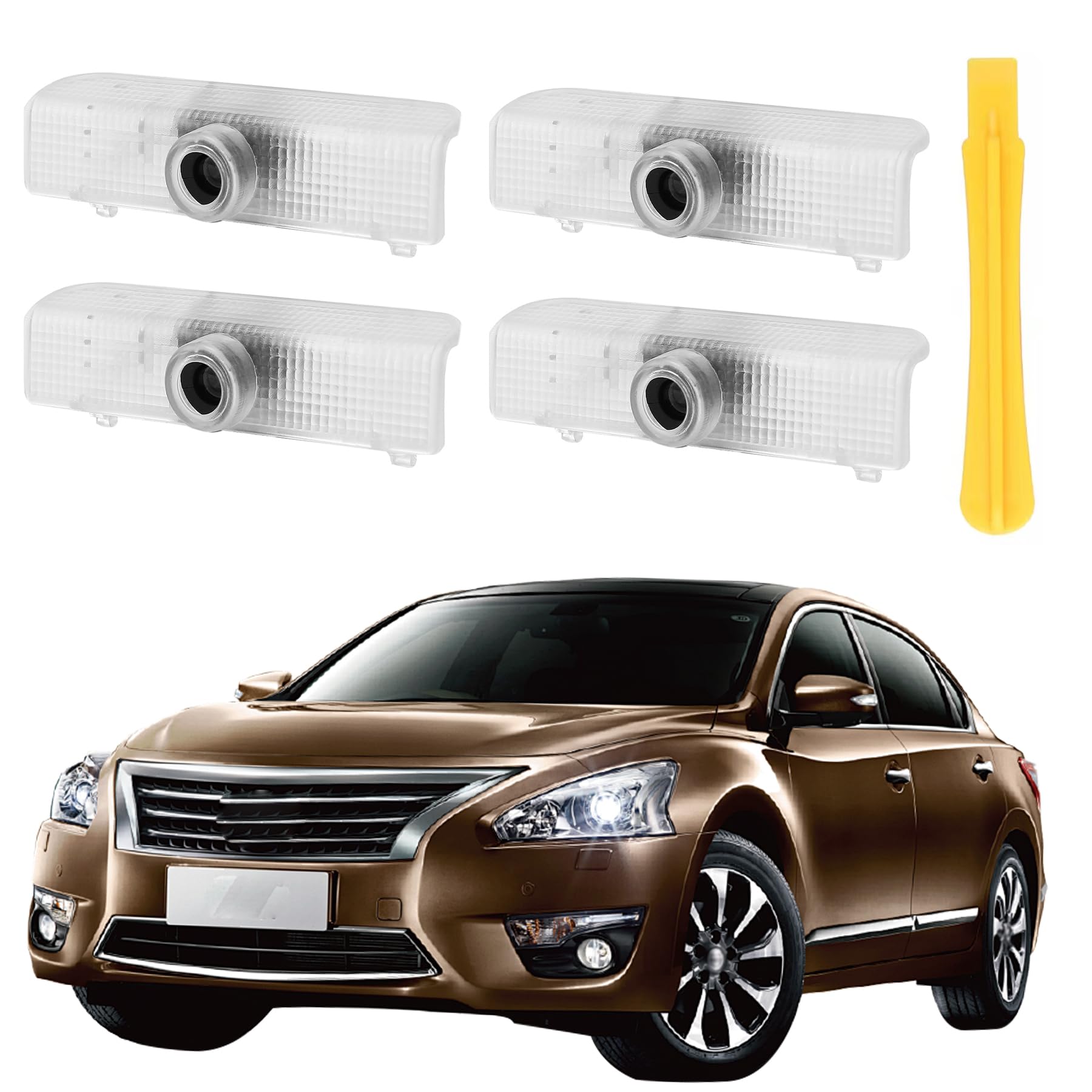 Car Door Lights Logo Projector Puddle Lights Compatible With Altima Maxima Armada Pathfinder Titan Quest Terra Series Accessorie