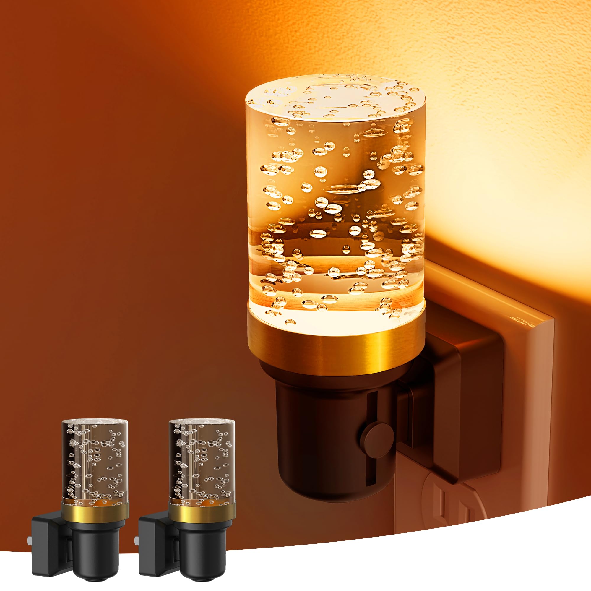 L Lohas Led Night Light, Dimmable Night Lights Plug Into Wall, 2 Pack Automatic Night Lights With Auto Light Sensor, Adjustable