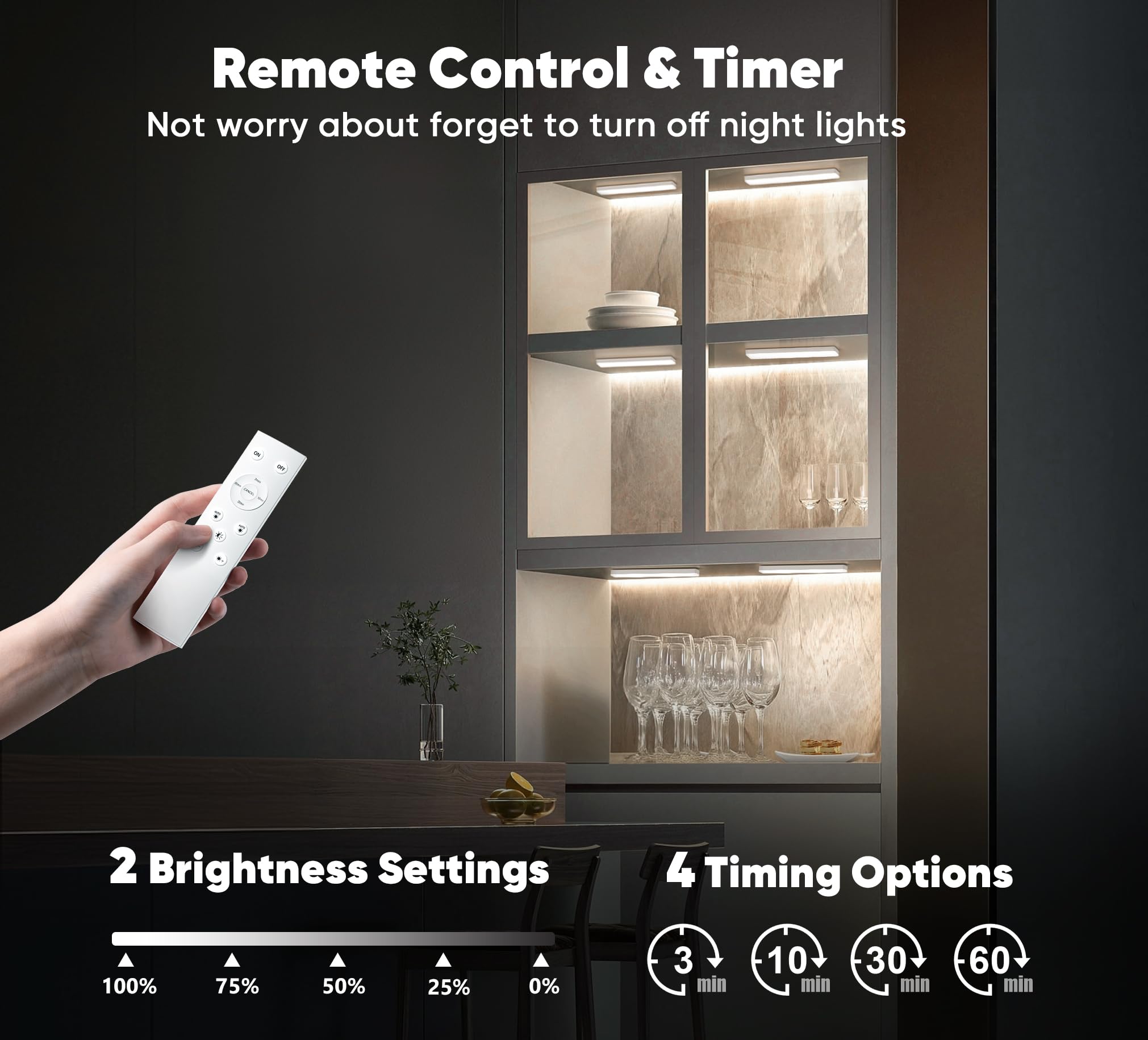 Under Cabinet Lighting, 5Pack Motion Sensor Light Indoor, Rechargeable Closet Lights Battery Operated, Wireless Stick-Anywhere U