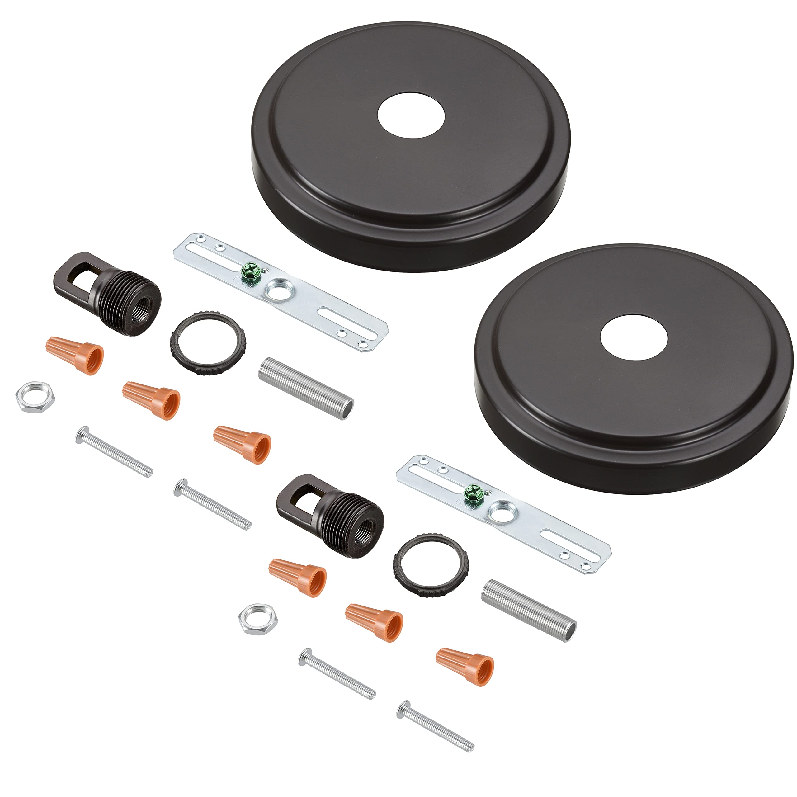 Aspen Creative 21507-12, Transitional Chandelier & Light Fixture Canopy Kit w/Collar Loop, Oil Rubbed Bronze, 5-1/8 Diameter, 1 