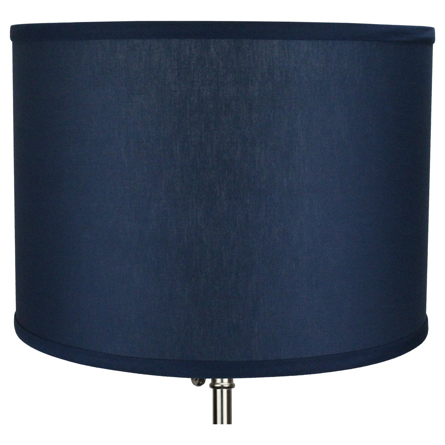 FenchelShades.com Cylinder Drum Lampshade 14" Top/Bottom Diameter 10" Height Navy Blue USA Made
