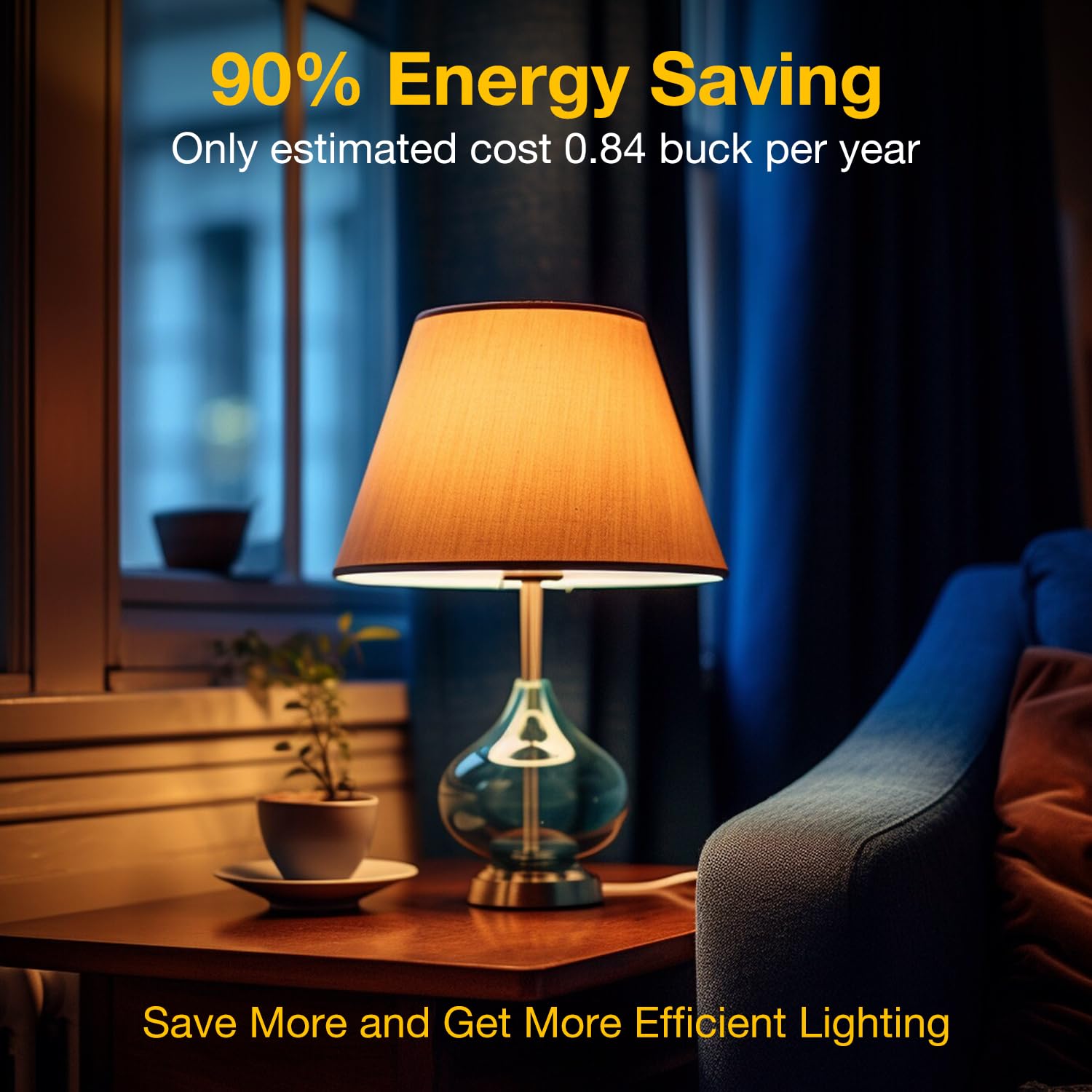 Dalattin A19 Vintage Led Edison Bulbs, 60W Equivalent Light Bulbs, 2700K Soft White, Clear Glass Filament Bulb, Efficient 8W, E2