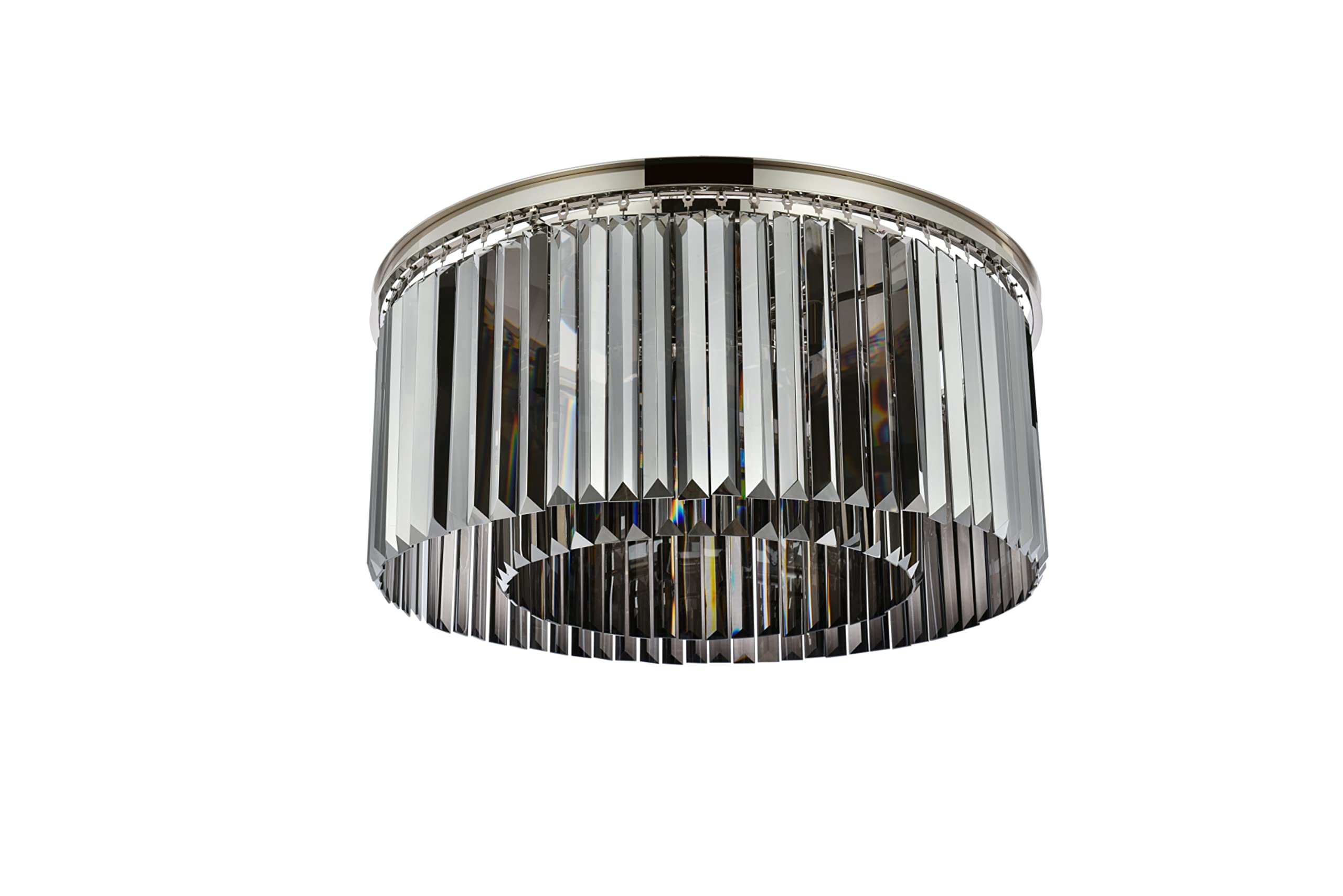 Elitco Lighting Urban Classic Sydney 8-Light Metal Royal Cut Flush Mount - Matte Black Finish
