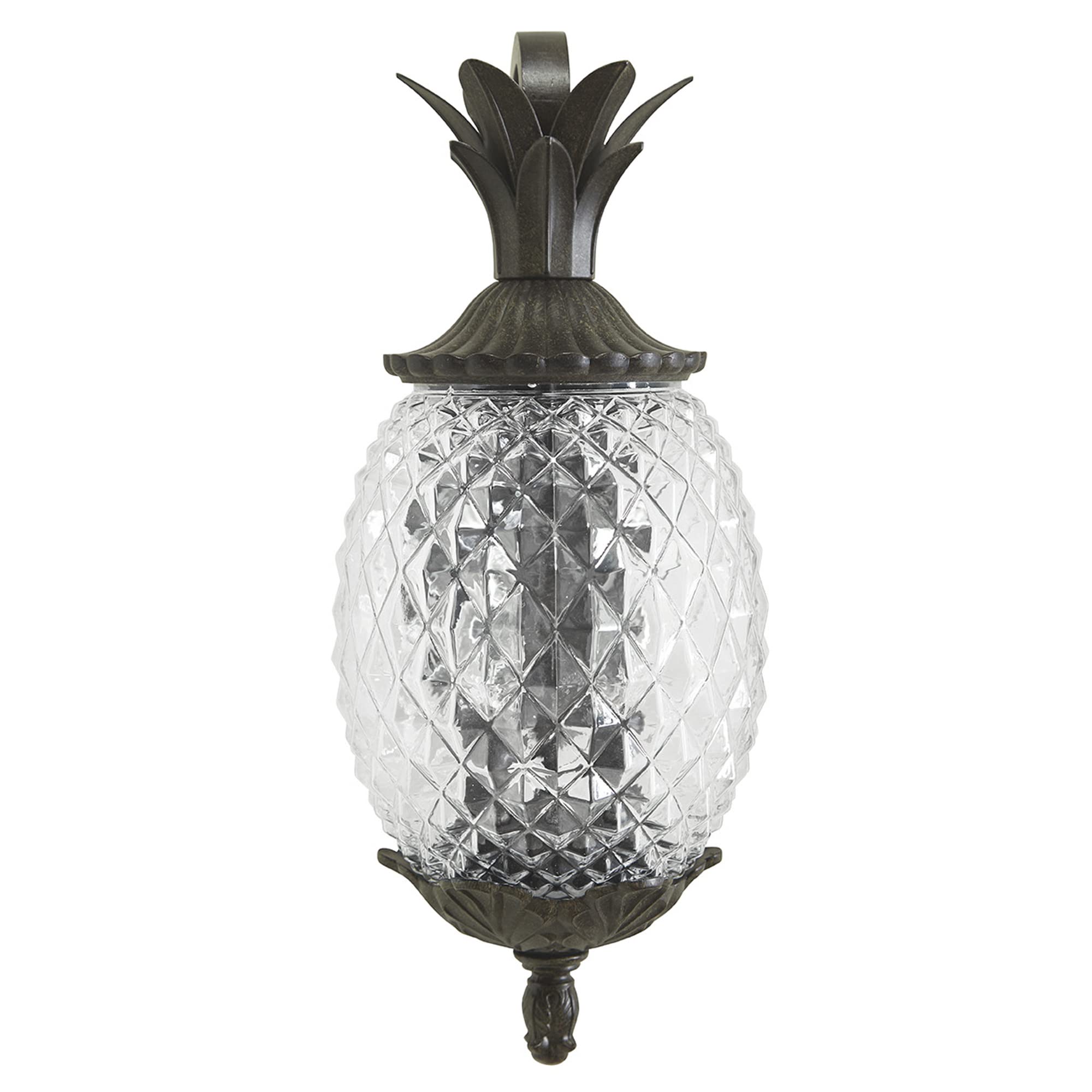 Acclaim Lighting | 7502Bc | Lanai Collection | Large Outdoor Wall Mounted Pineapple Dimmable Lantern | Durable Anti-Rust Cast Al