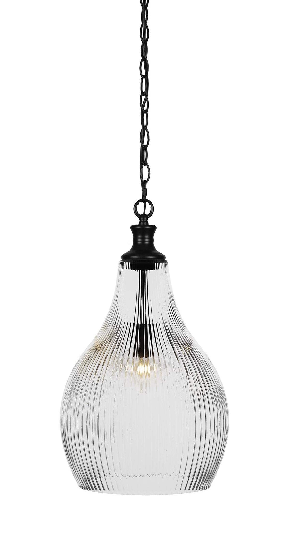 Toltec Lighting Carina 1 Light Pendant in Matte Black (93-MB-4660)