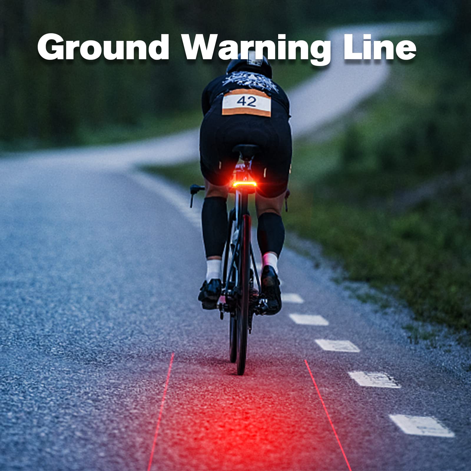 MEILAN X5 Smart Bike Tail Light, Turning Signals Bike Light USB Rechargeable Bicycle Rear Light with Wireless Remote Control Cyc