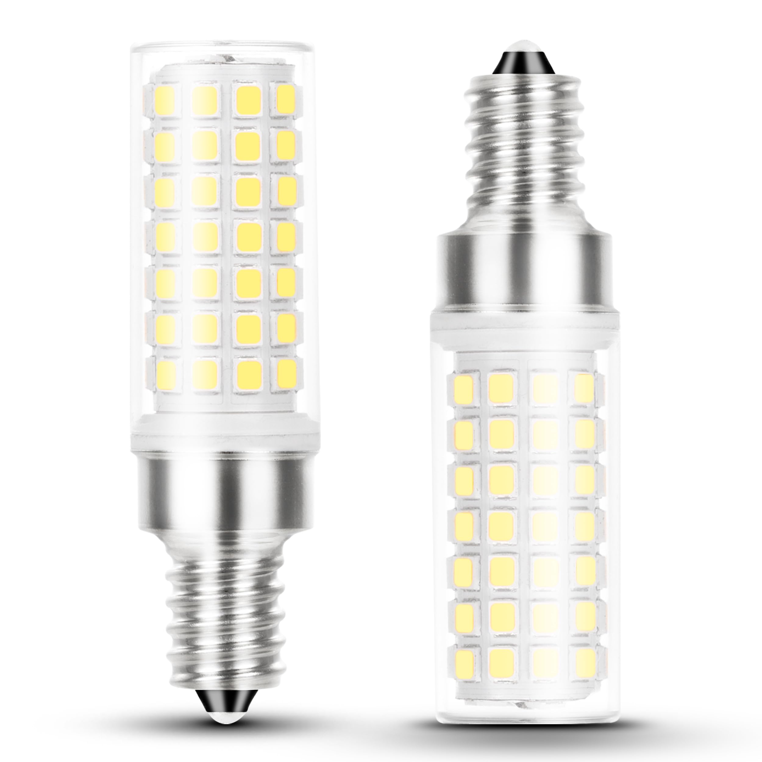 E12 Candelabra LED Light Bulbs 60w Equivalent Daylight White 6000K, AC120V 6W E12 Small Base Chandelier Bulbs 600LM, C7 T6 E12 L