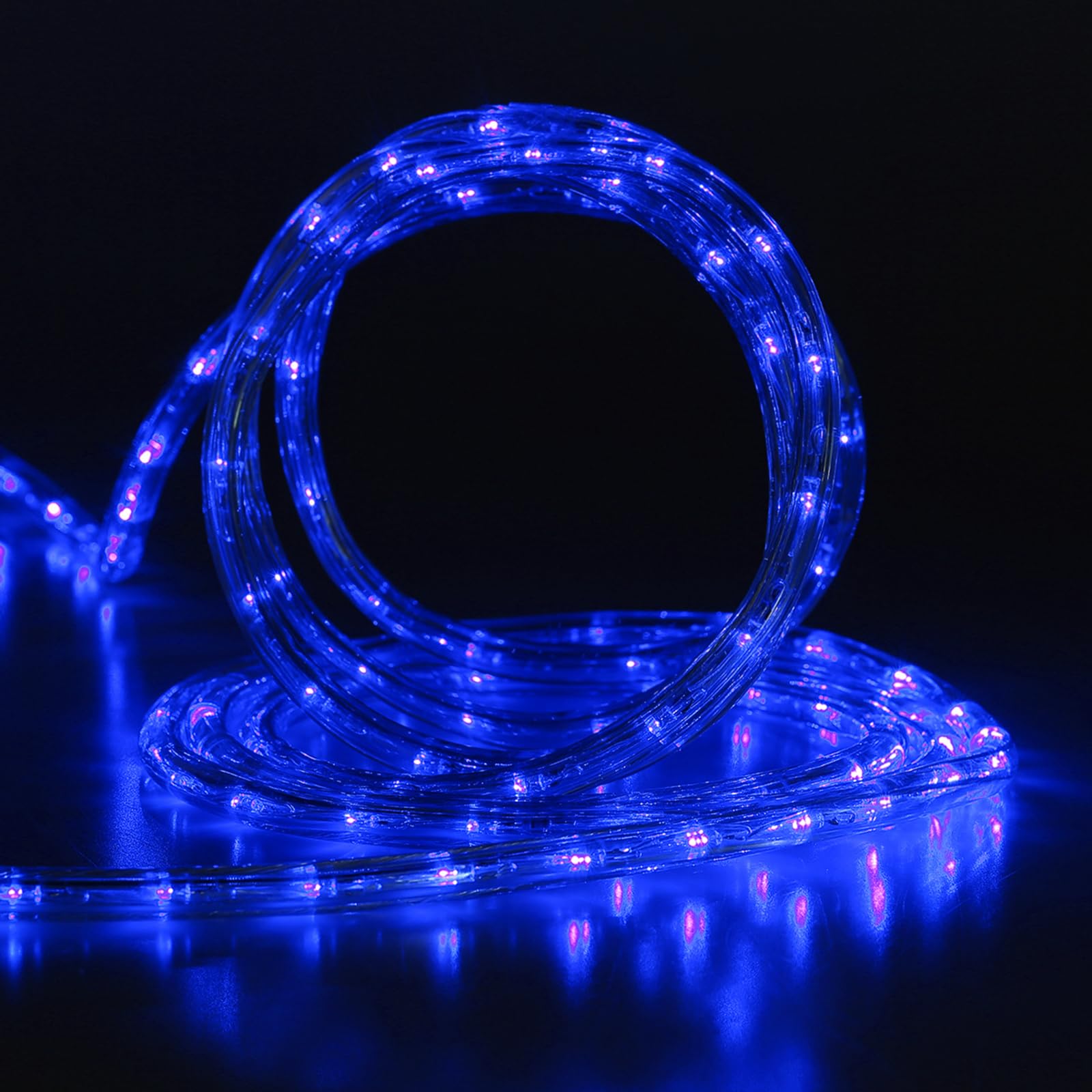 Buyagn Blue Led Rope Light  20Ft Led Strip Lights Outdoor Waterproof Decorative Lighting For Indoor/Outdoor Decorations  Deck  Patio  Party And Bedroom Decorations