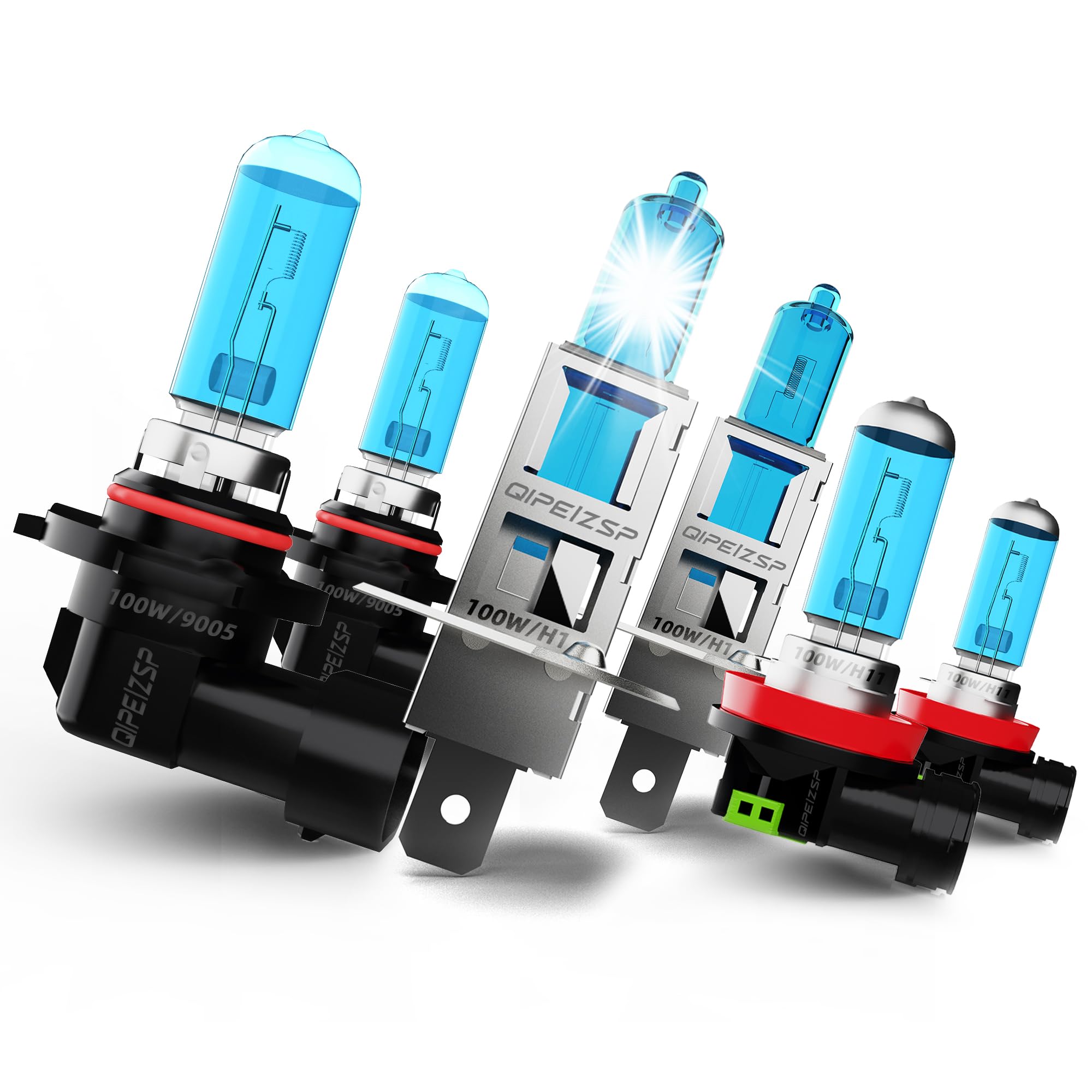 QIPEIZSP Compatible with Nissan Altima 2005-2006 Lights Headlights Bulbs, 9005 High Beam + H1 Low Beams Halogen Headlight + h11