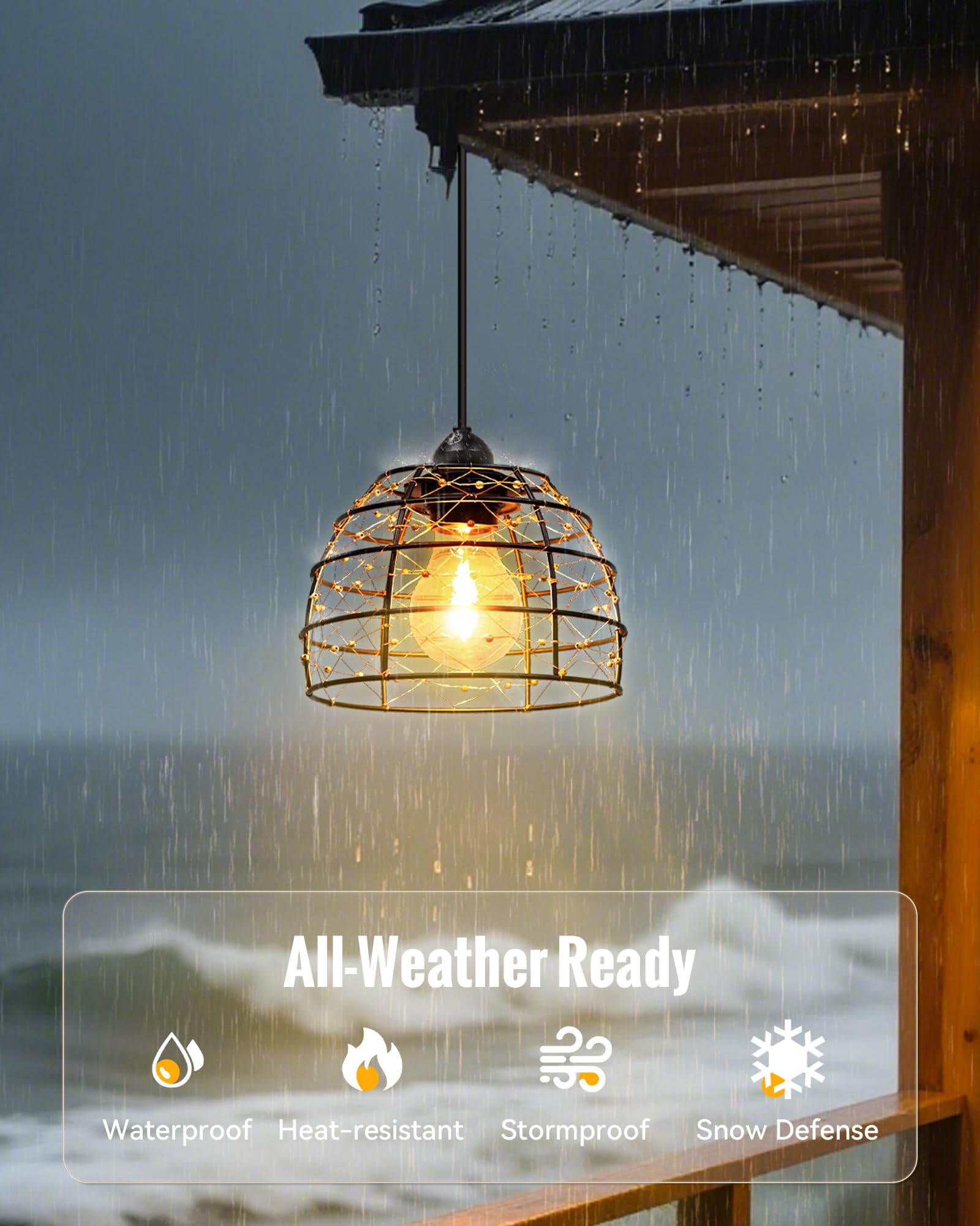 Solar Pendant Light Indoor Outdoor  4/6/8 H Timer  Dimmable Bohemian Hanging Solar Shed Gazebo Chandelier Lights Outdoor Waterproof For Patio  Porch  Gazebo  Pergola  Kitchen Decor Lighting